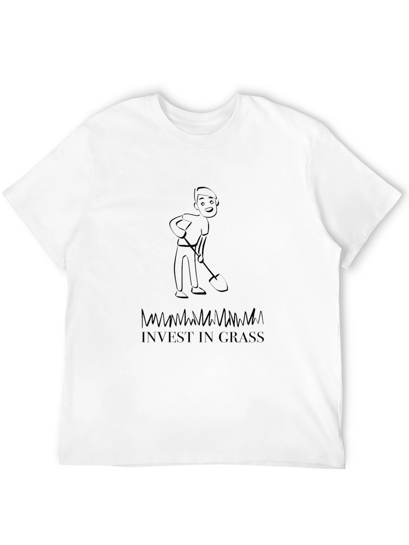 Black Invest in Grass Funny Gardener T-Shirt view 12