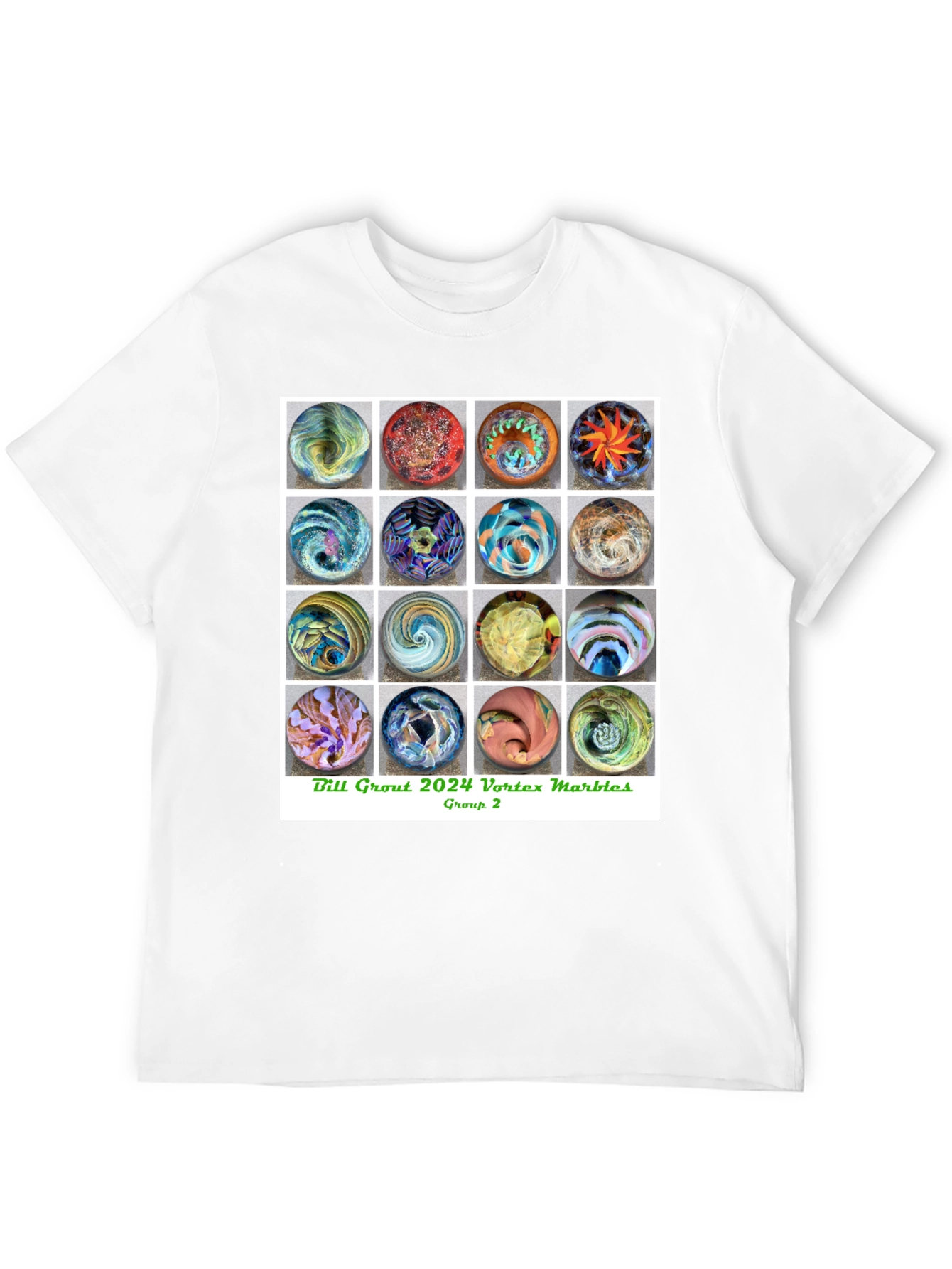 Black Vortex Marbles Graphic T-Shirt view 12