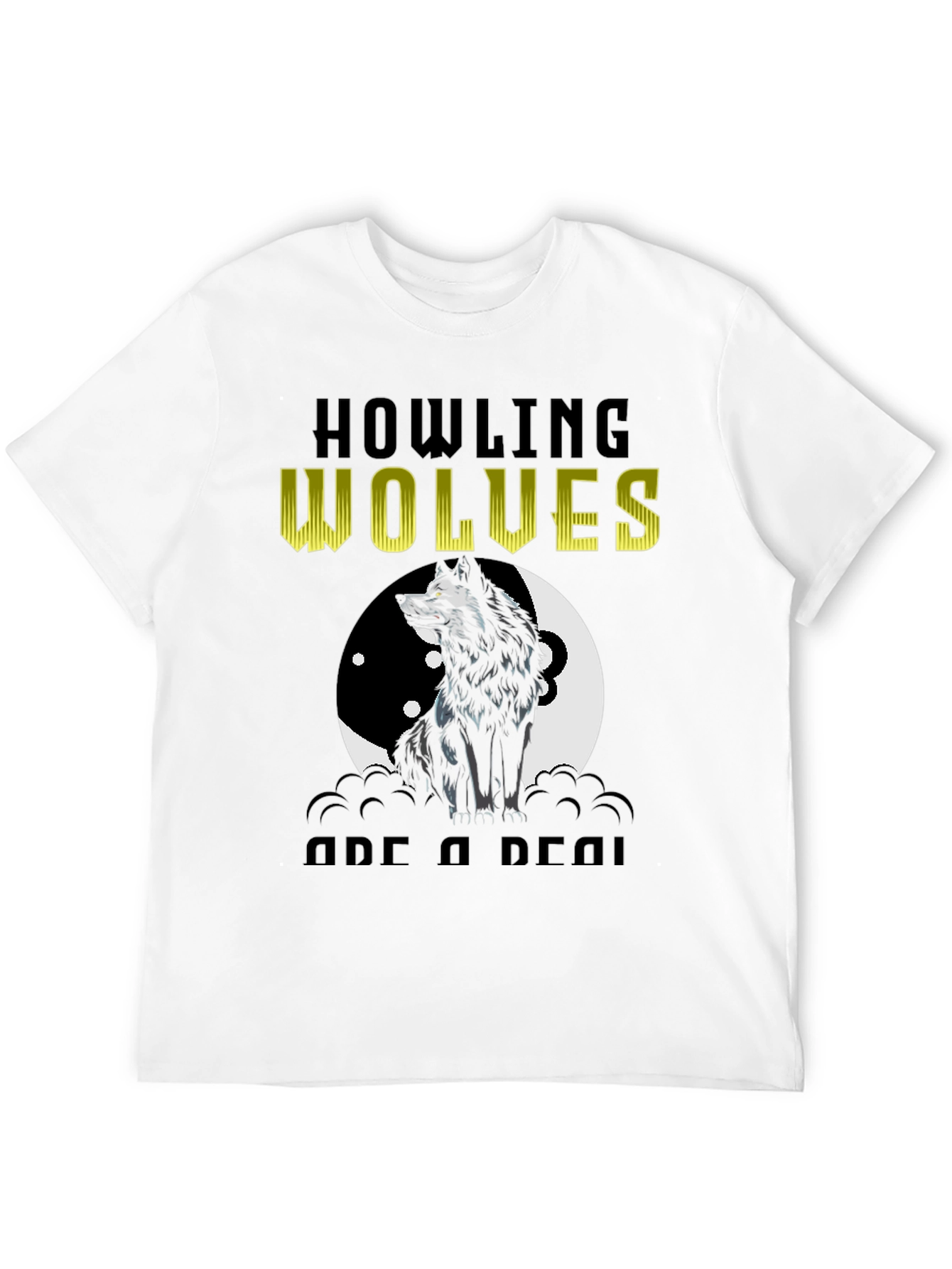 Black Howling Wolves Graphic Tee - Black T-Shirt view 12