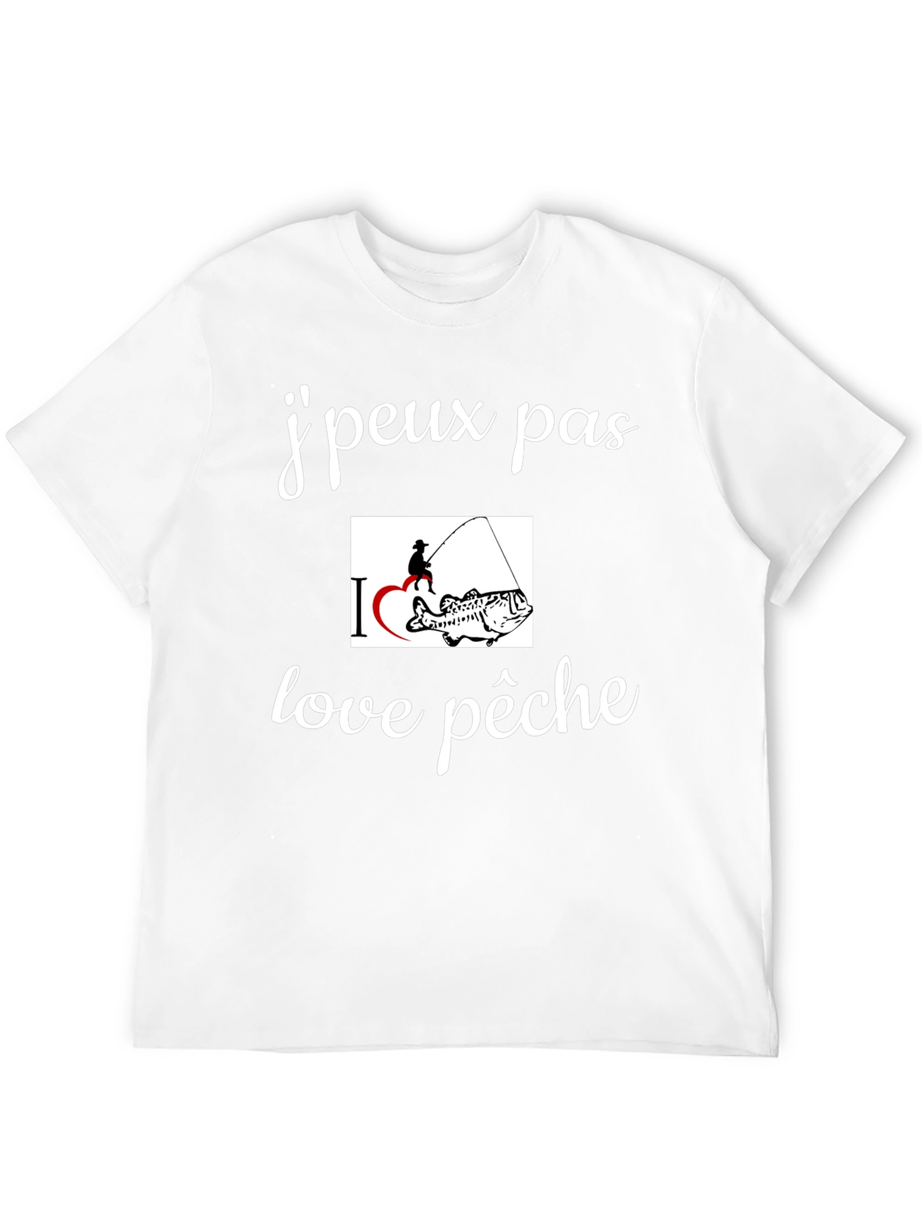 Fishing T-Shirt - "J'peux pas love pêche"  Graphic Tee - 12