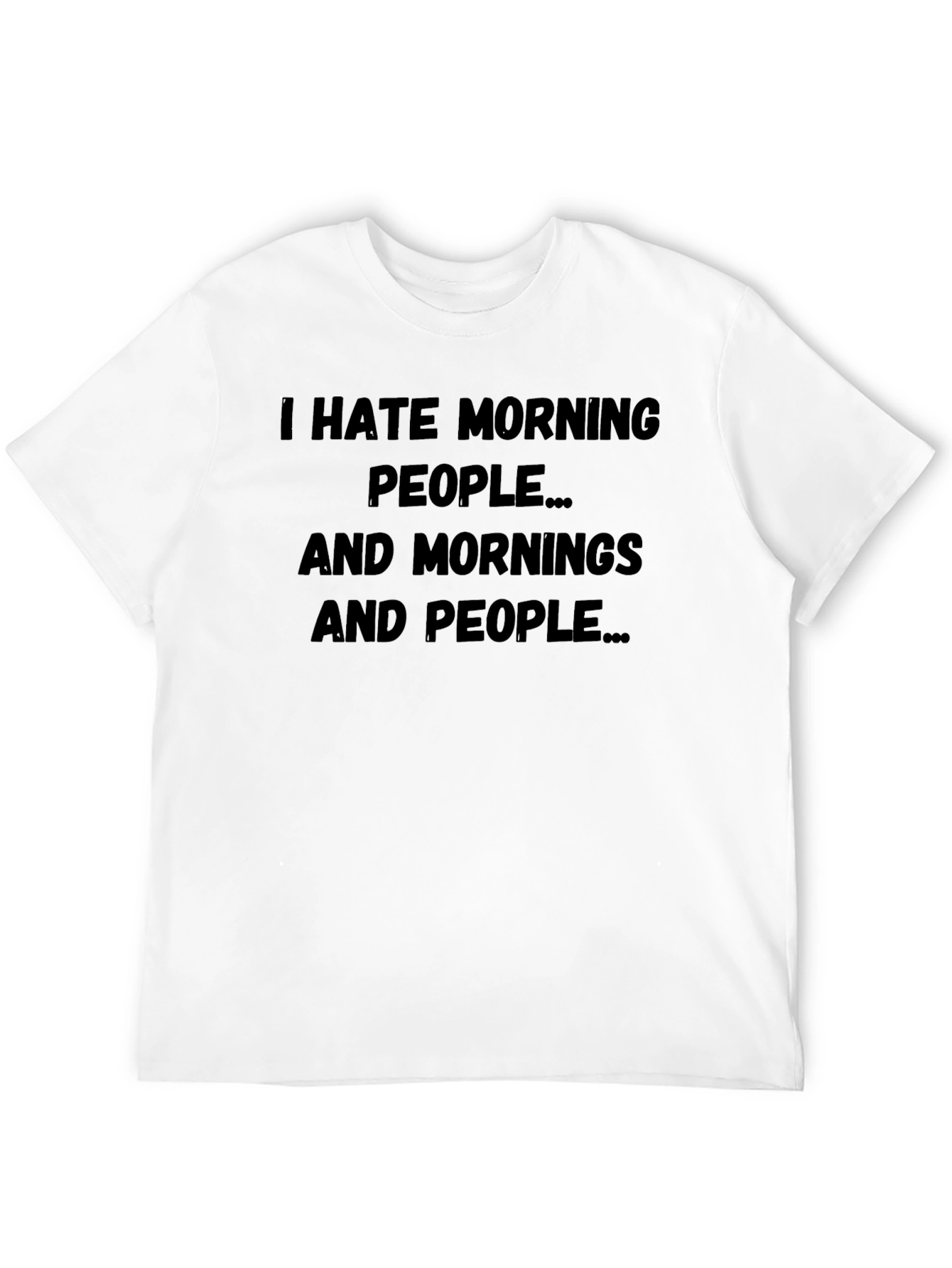 Black I Hate Morning People Graphic Tee view 12