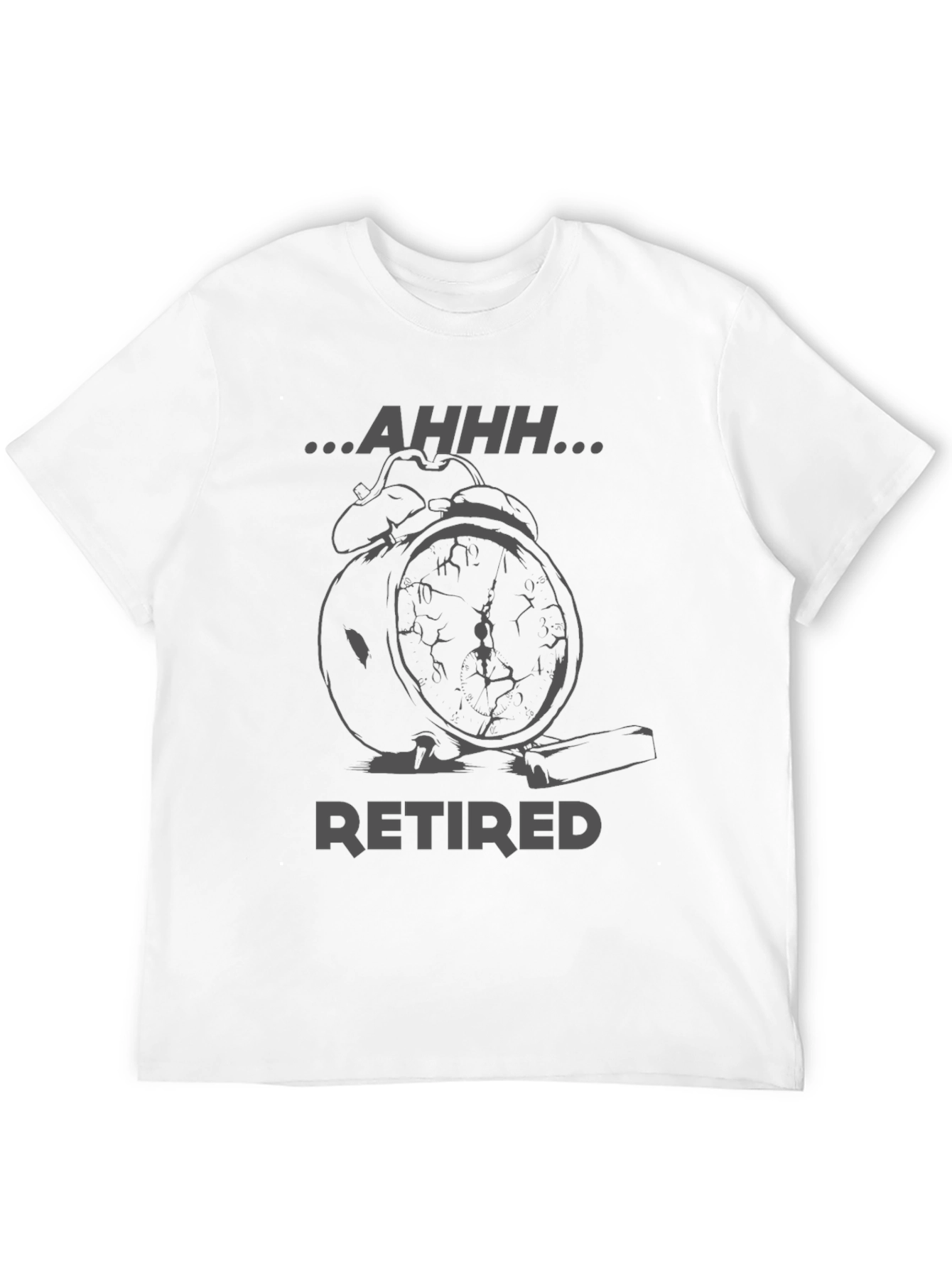 Black Retired Alarm Clock Graphic T-Shirt view 12