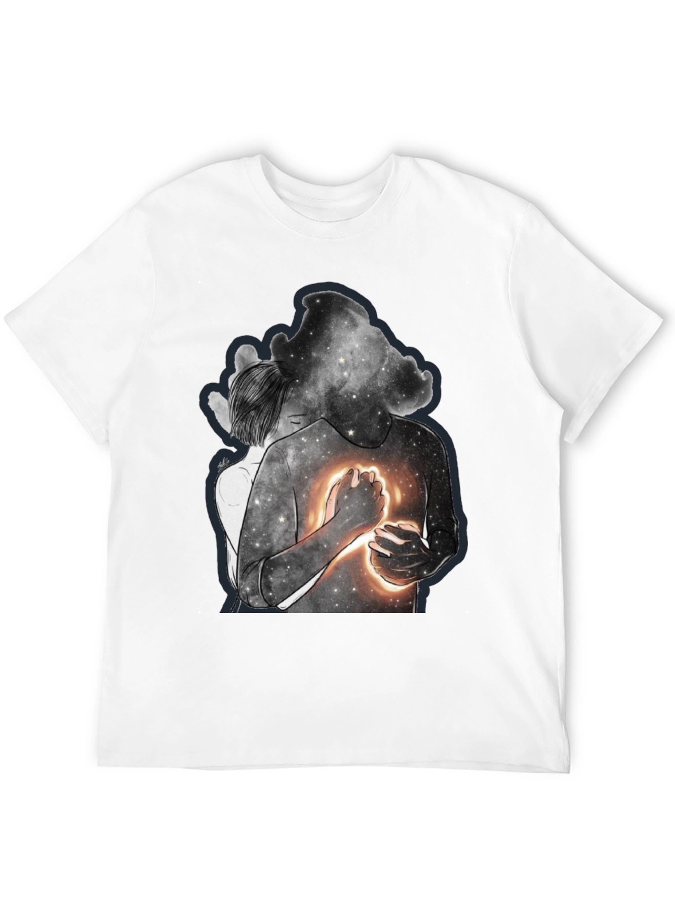 Celestial Embrace Graphic Tee - Modern Art Shirt - 12