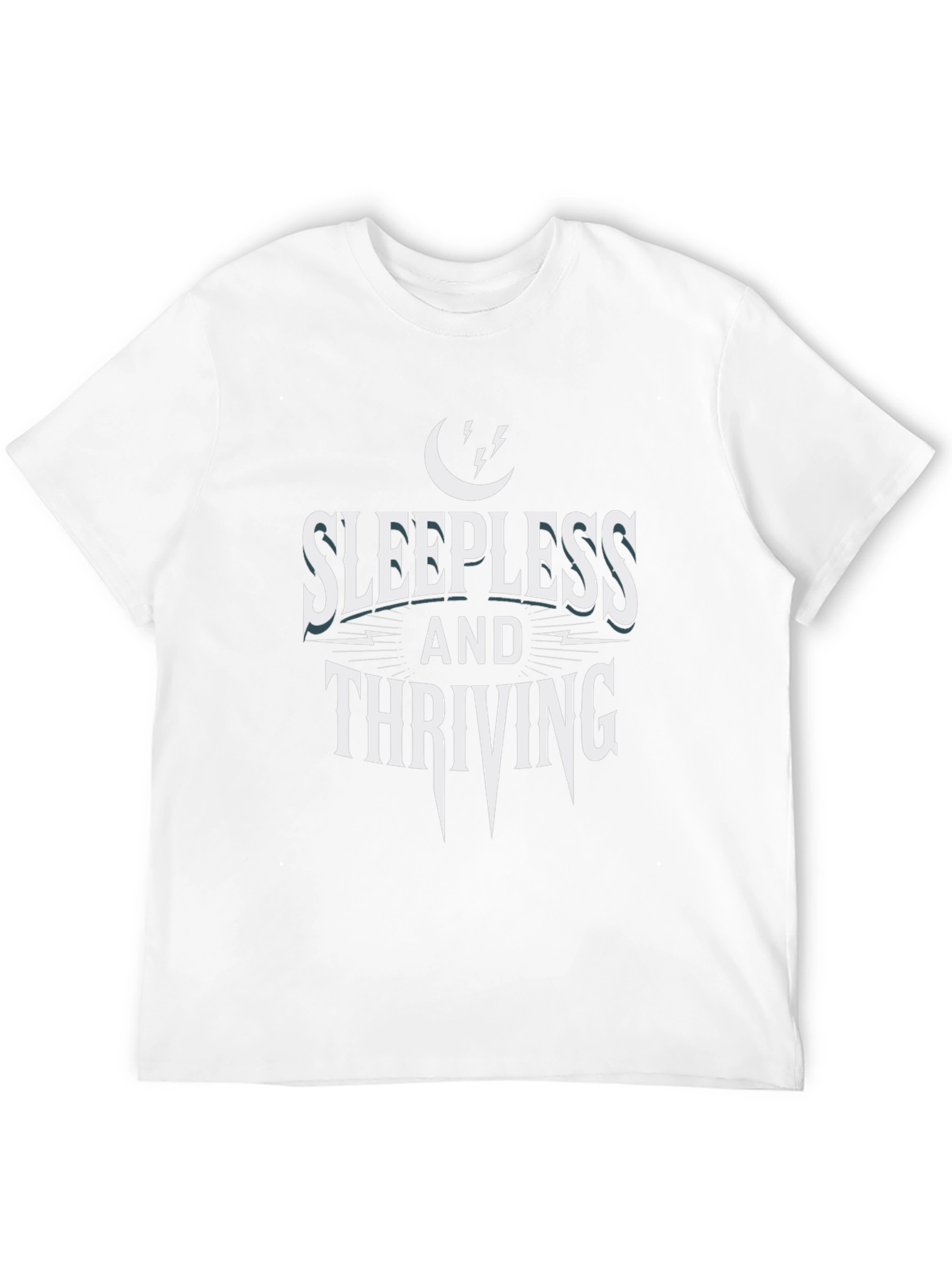 Black Sleepless and Thriving Graphic T-Shirt - Soft Cotton Blend view 12