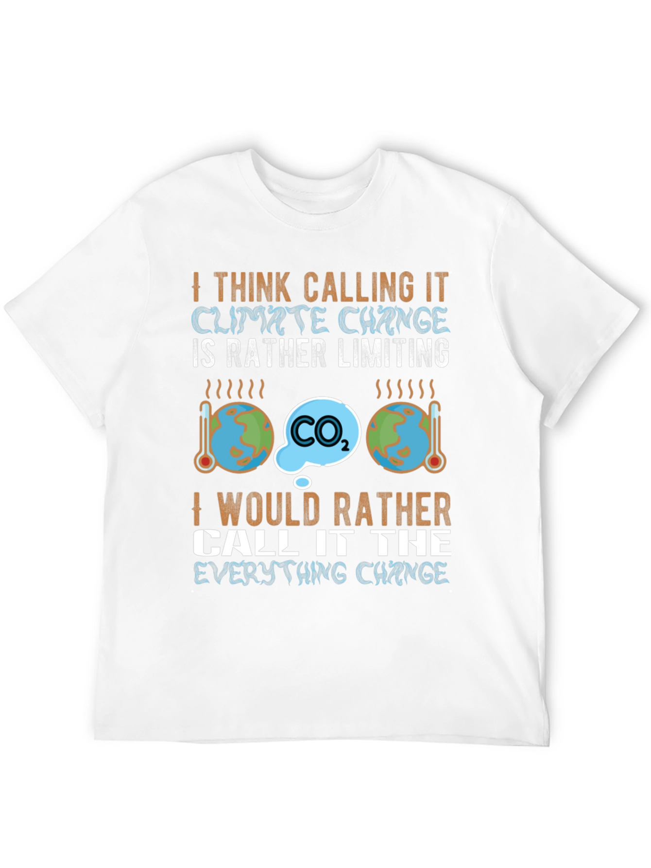 Black Climate Change Slogan Graphic T-Shirt view 12