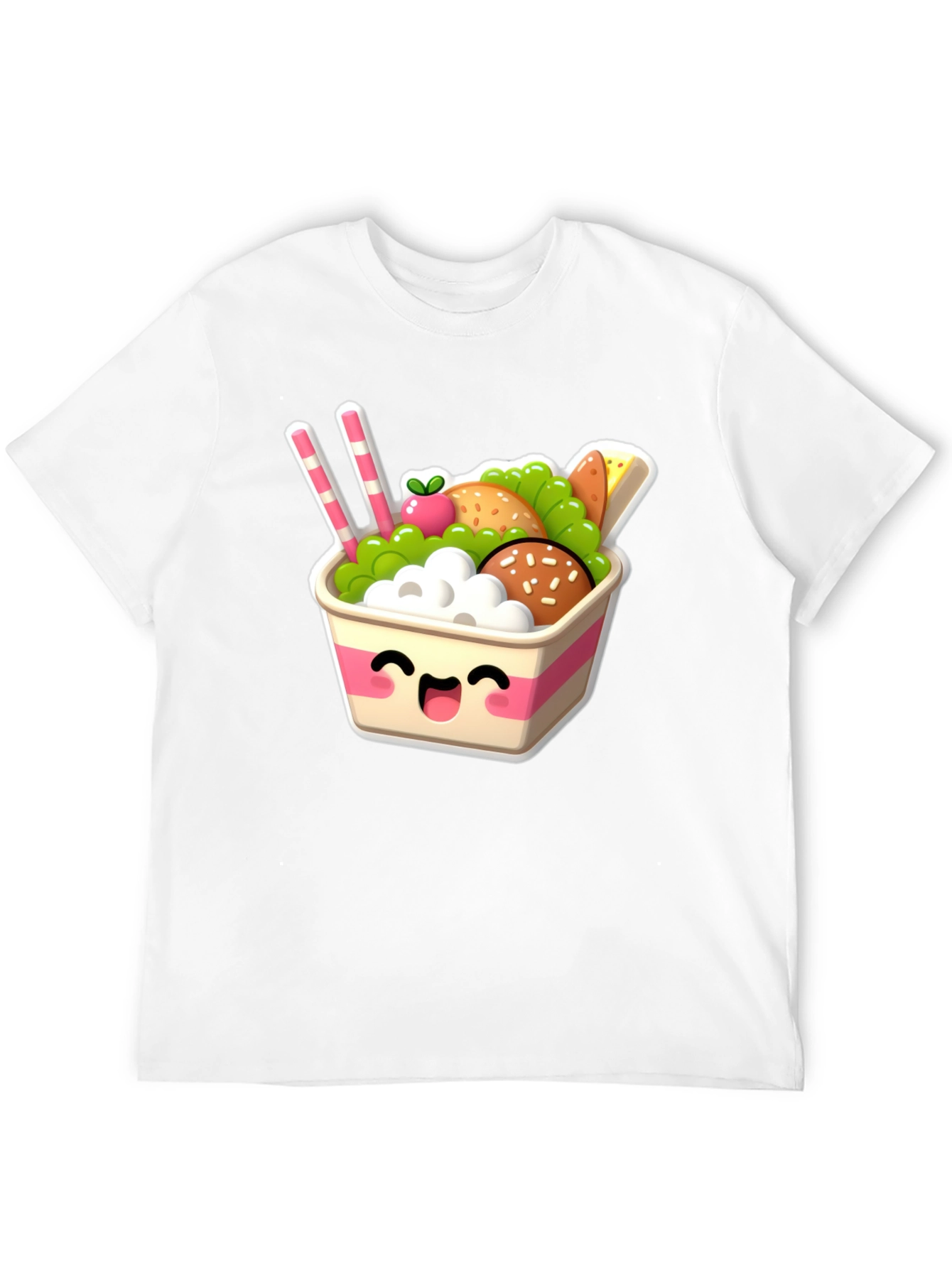 Black Kawaii Food Bowl Graphic Tee - Cute Comfort Style view 12