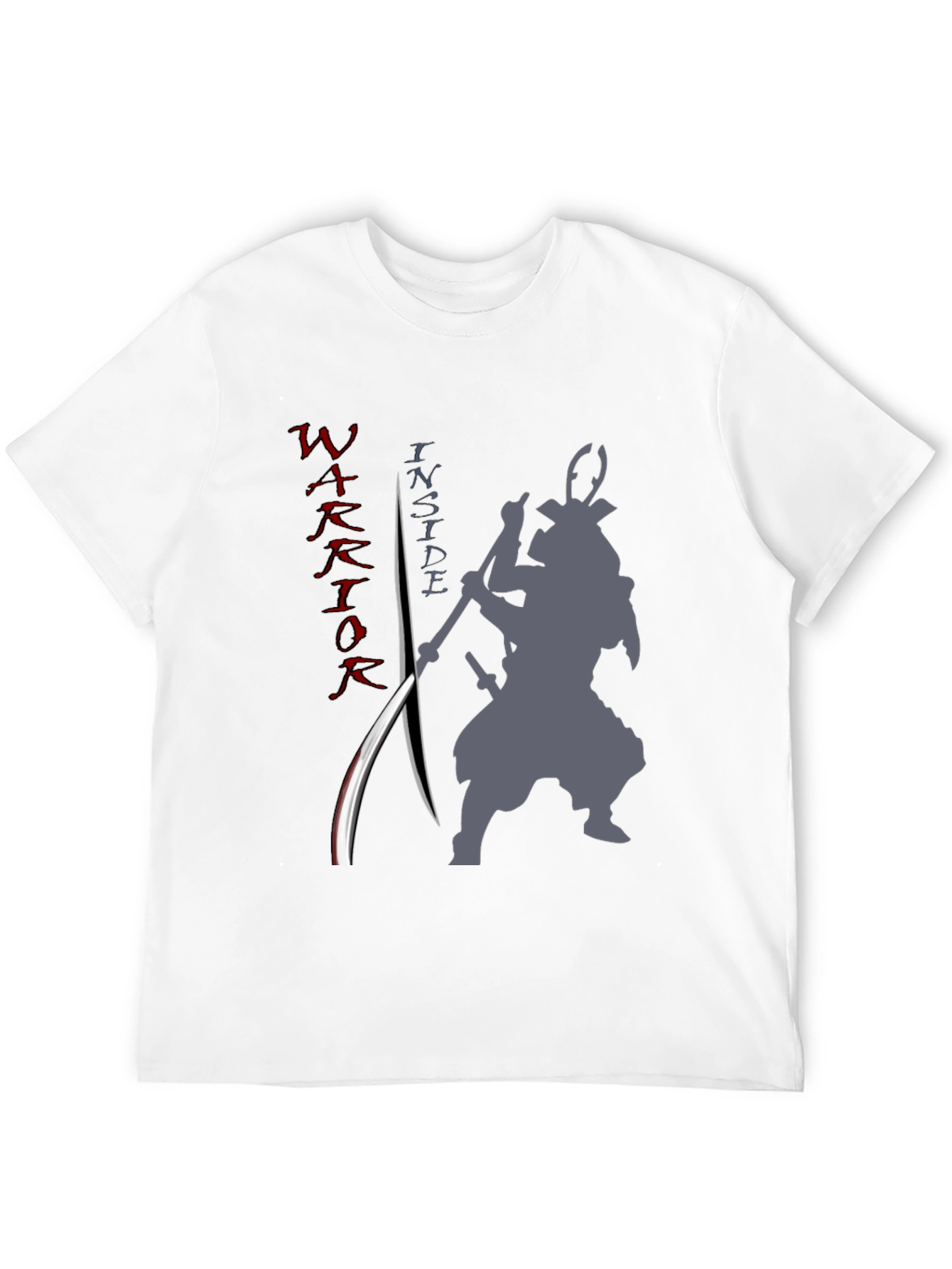 Black Warrior Inside Men's Graphic Tee - Samurai Design view 12