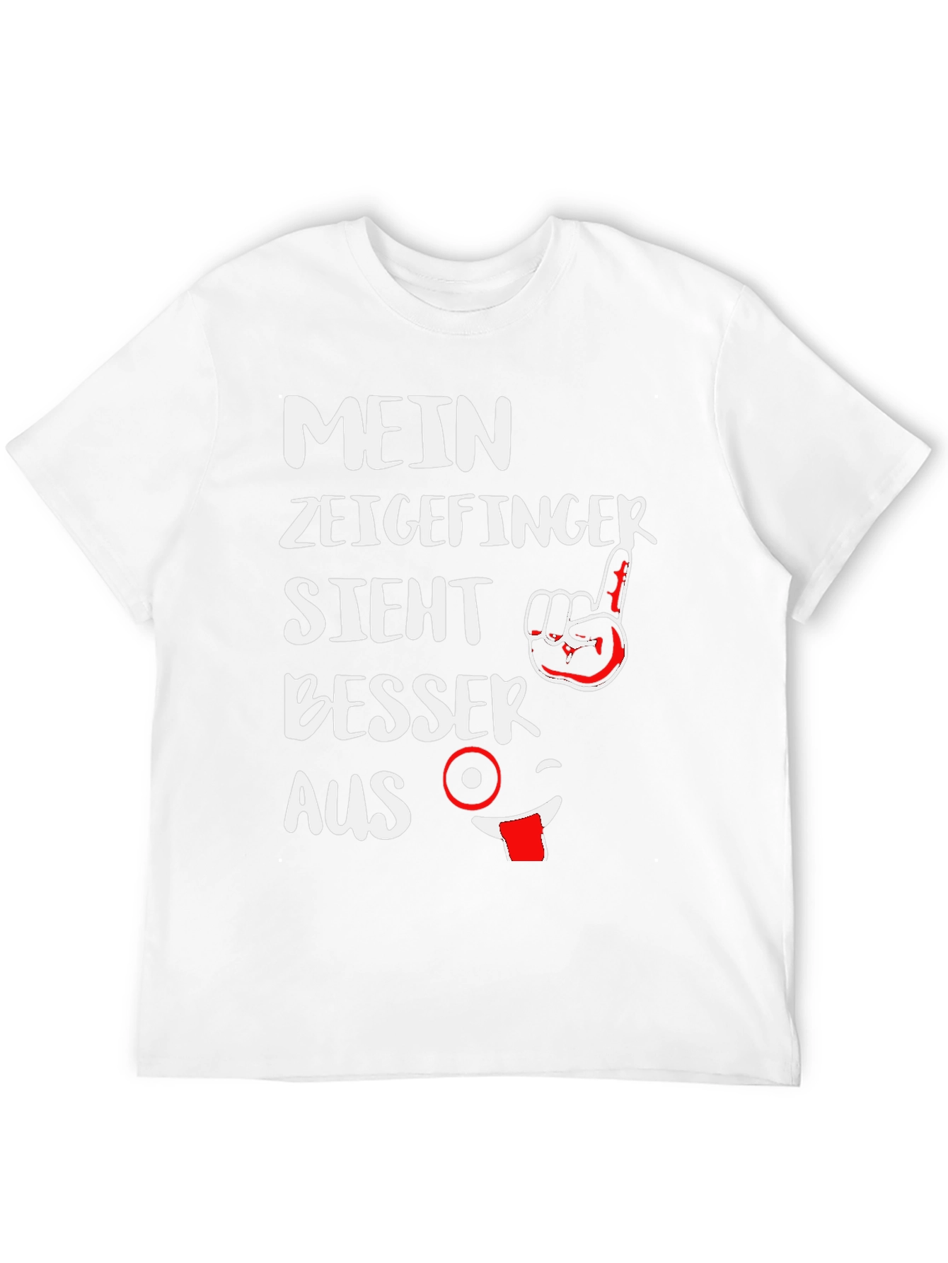 Black Funny German Graphic T-Shirt - Mein Zeigefinger Sieht Besser Aus view 12