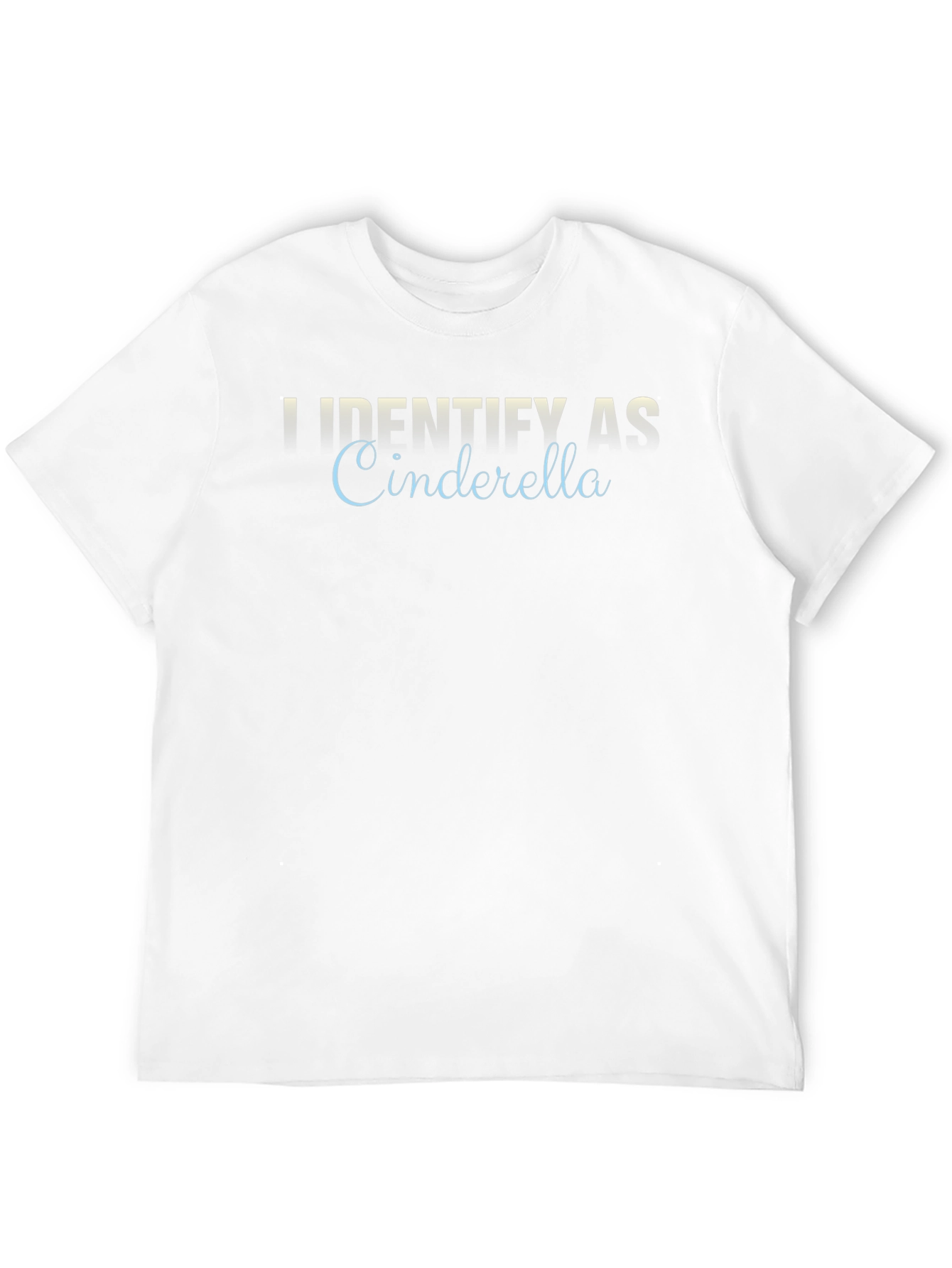 Black Identify As Cinderella T-Shirt - Black view 12