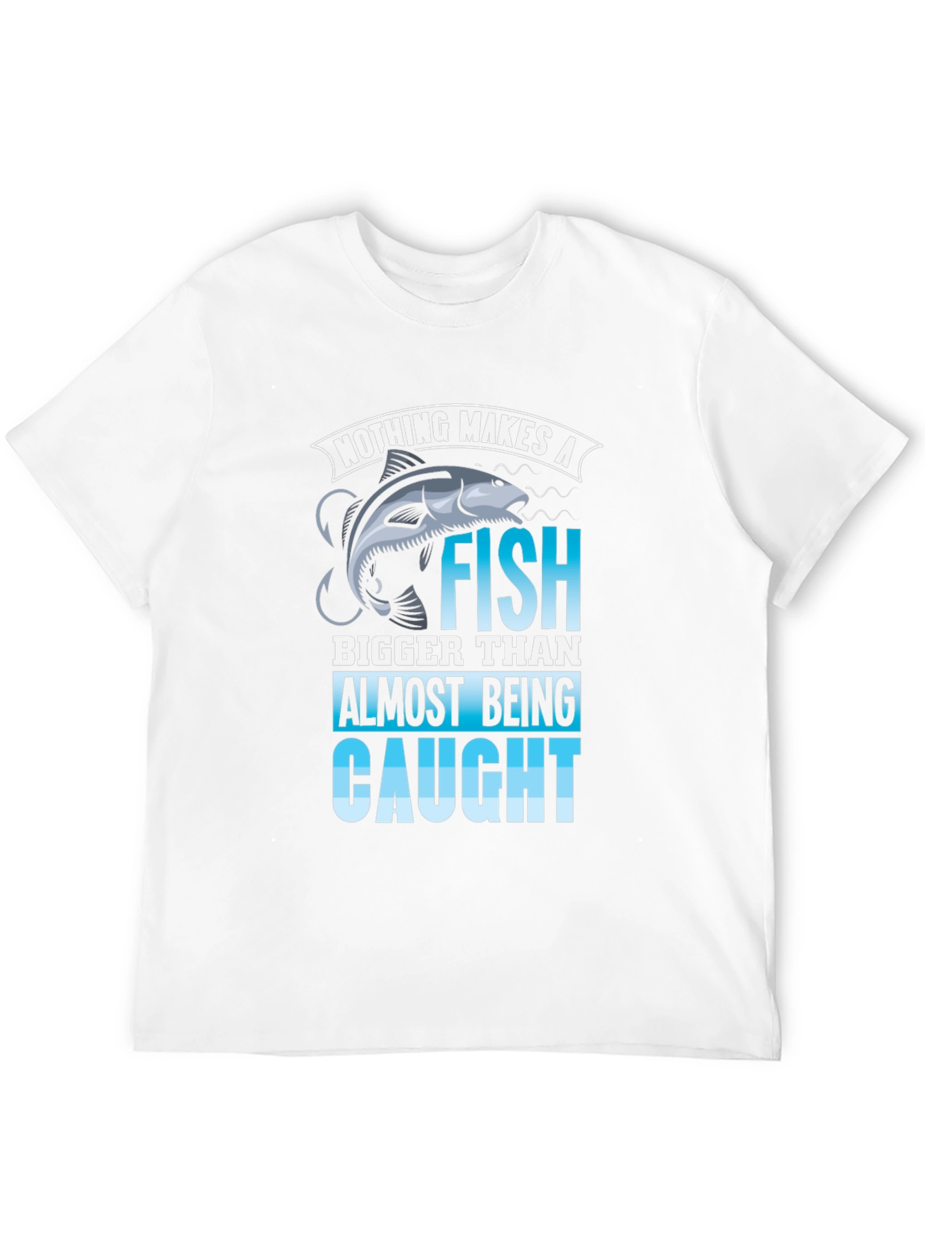 Black Fishing T-Shirt: Nothing Makes a Fish Bigger view 12