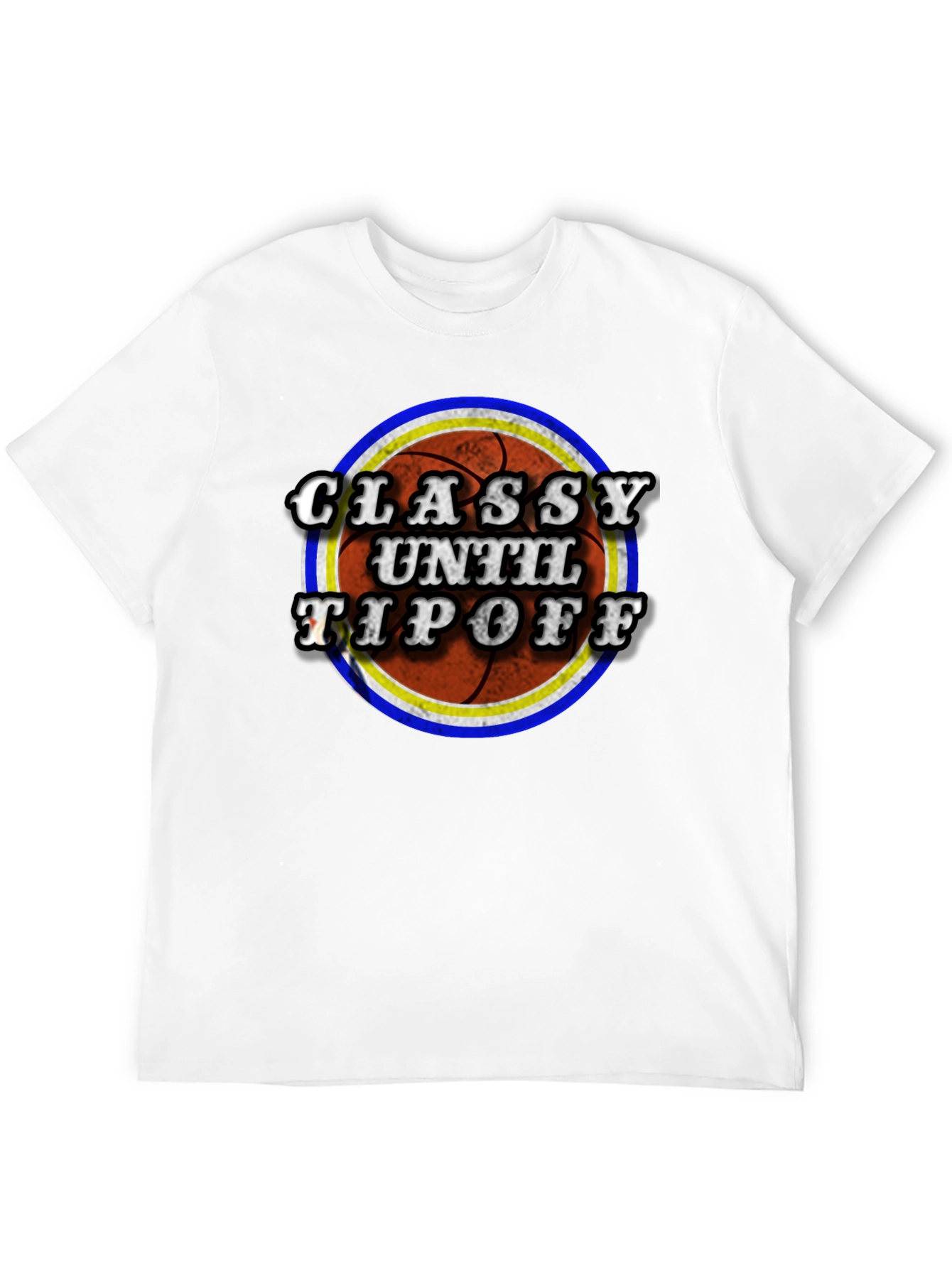 Black Classy Until Tipoff Basketball Graphic Tee view 12
