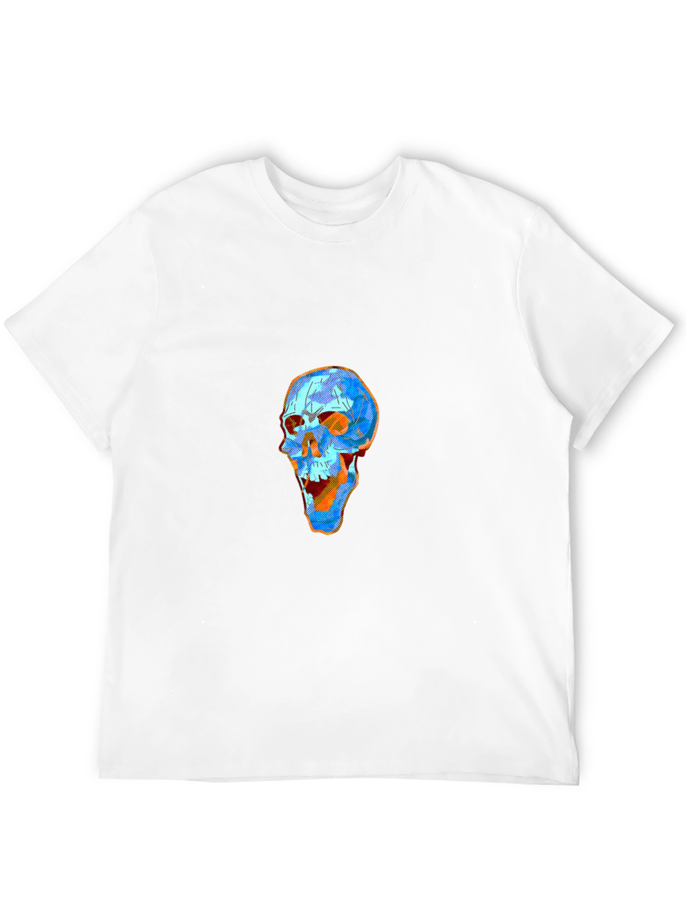 Black Geometric Skull Graphic Tee - Modern Art Style view 12