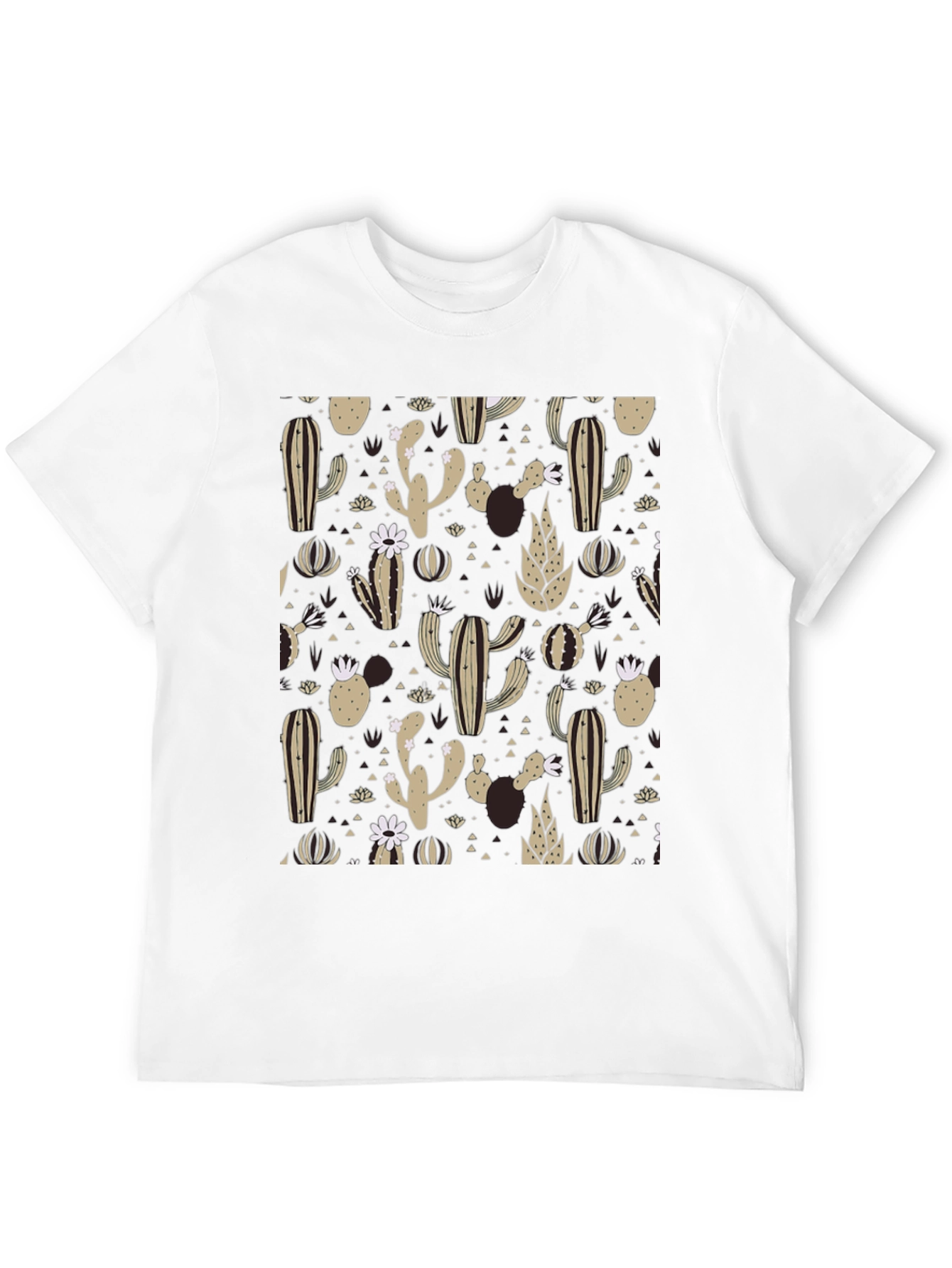 Black Cactus Print T-Shirt - Desert Style view 12