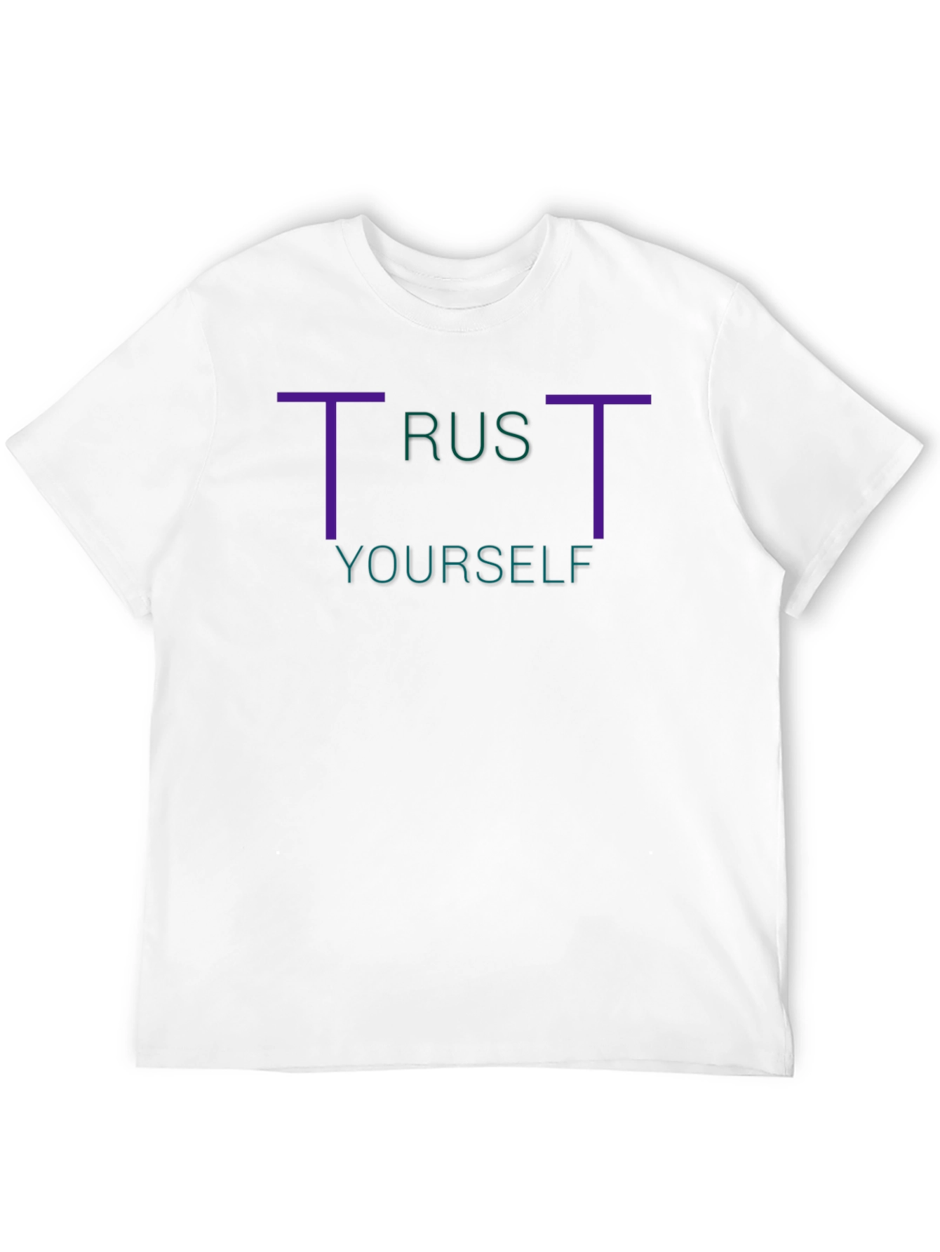 Black Trust Yourself Graphic Tee - Stylish Black T-Shirt view 12