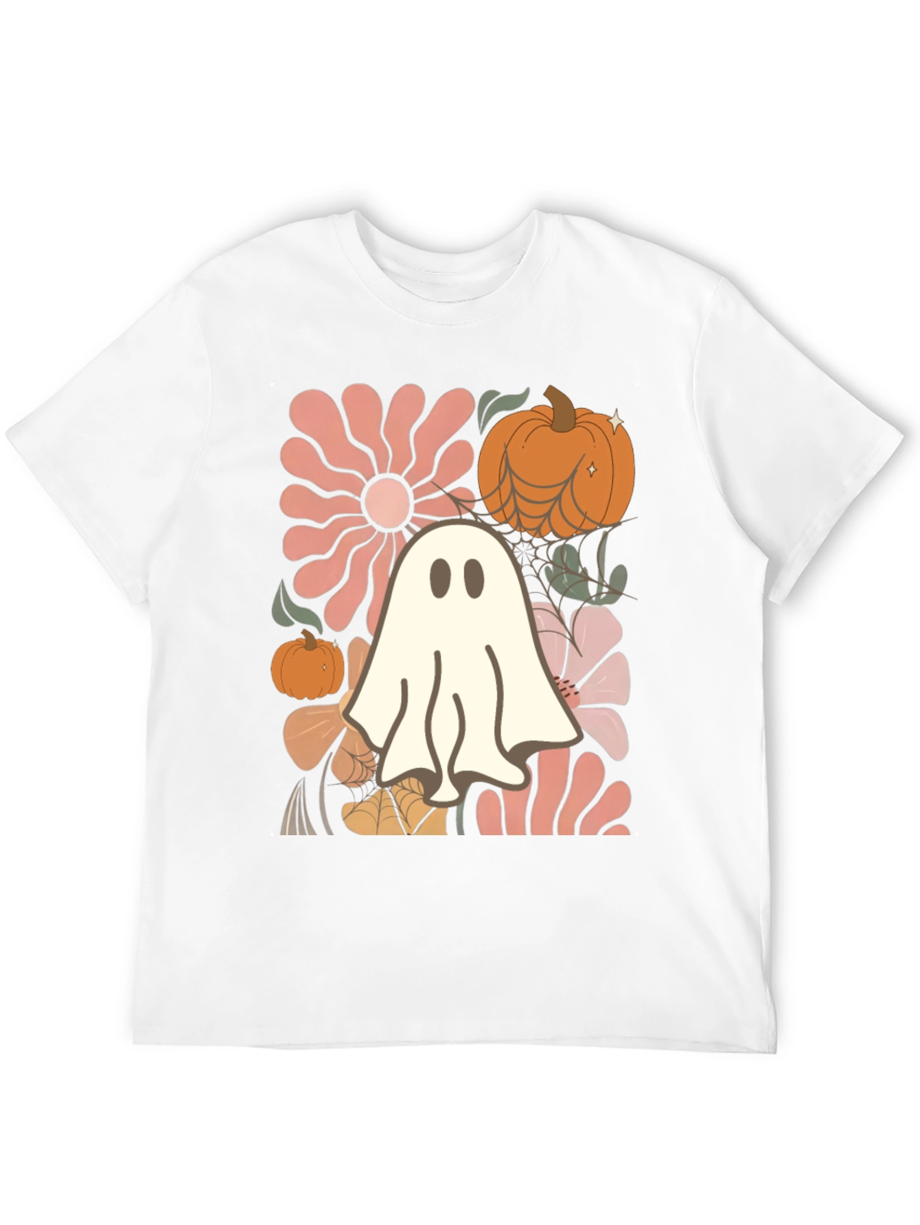 Black Spooky Season Ghost T-Shirt view 12