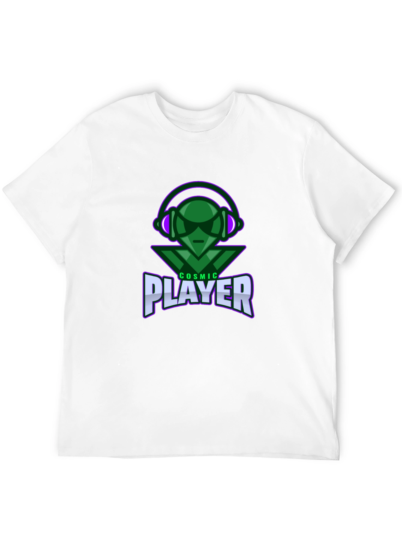 Black Cosmic Player Graphic T-Shirt - Black view 12