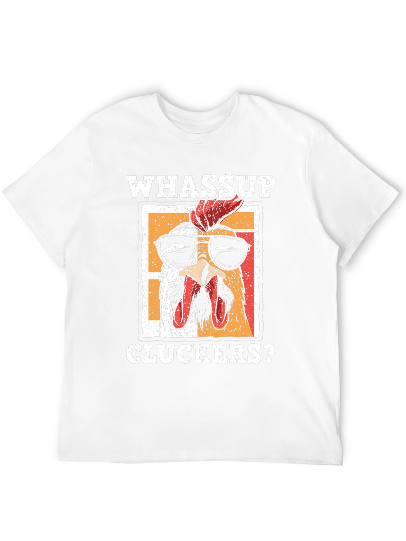 Black Whassup Cluckers? T-Shirt - Cool Chicken Design view 12