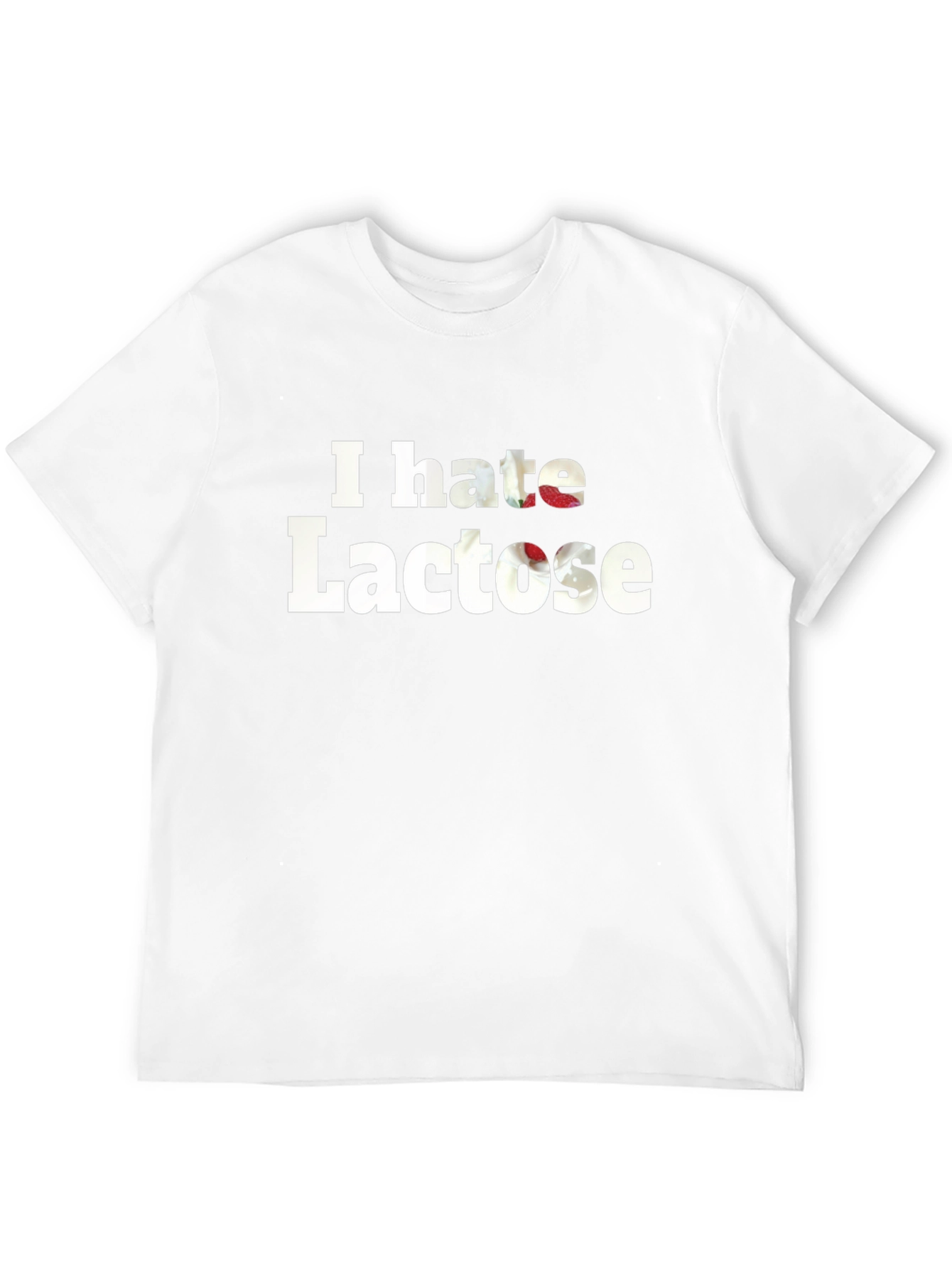 Black I Hate Lactose Black Tee view 12