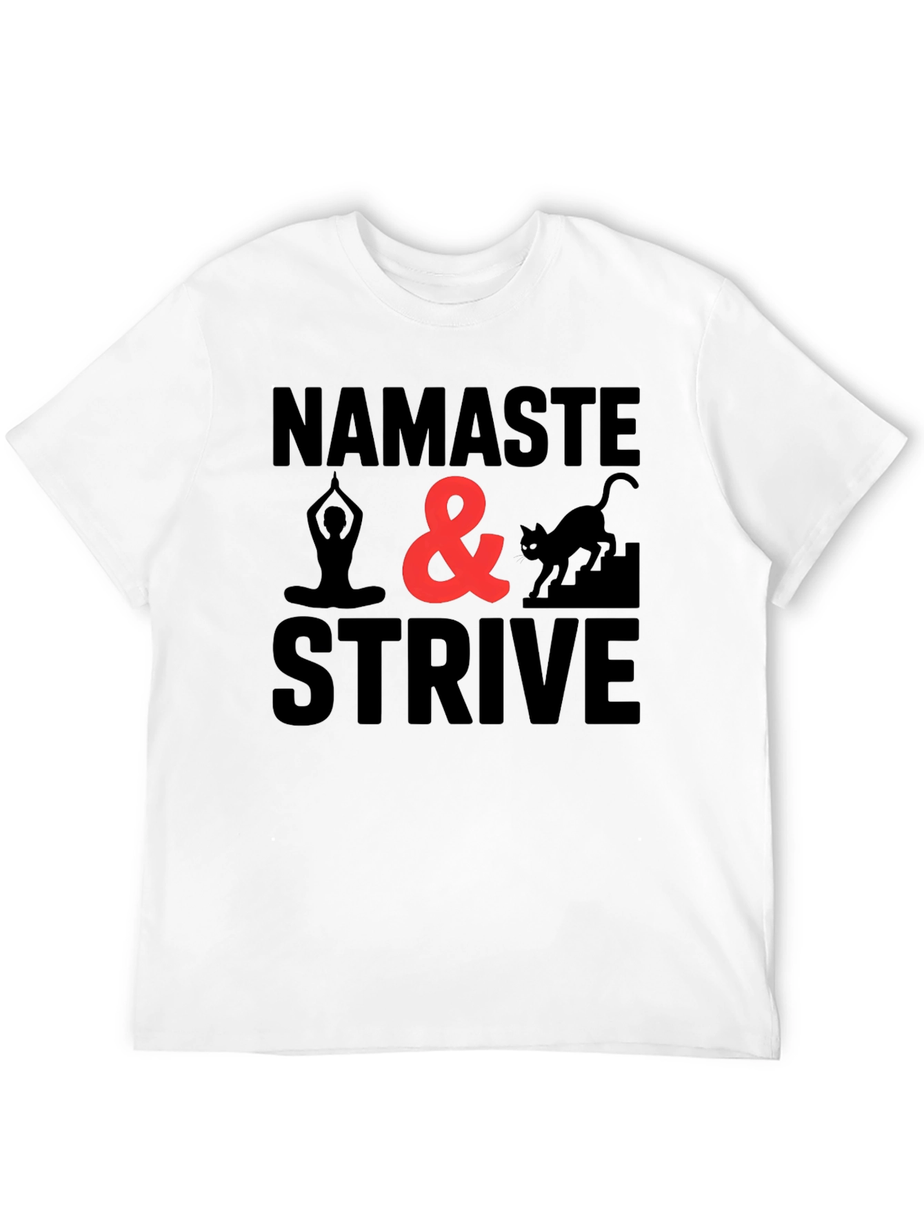 Black Namaste & Strive Graphic Tee view 12