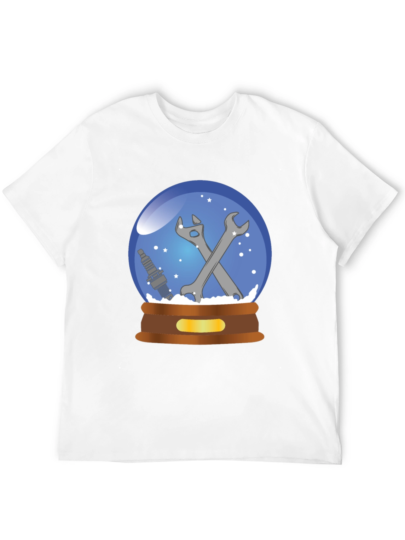 Mechanic Snow Globe T-Shirt - Auto Repair Gift - 12