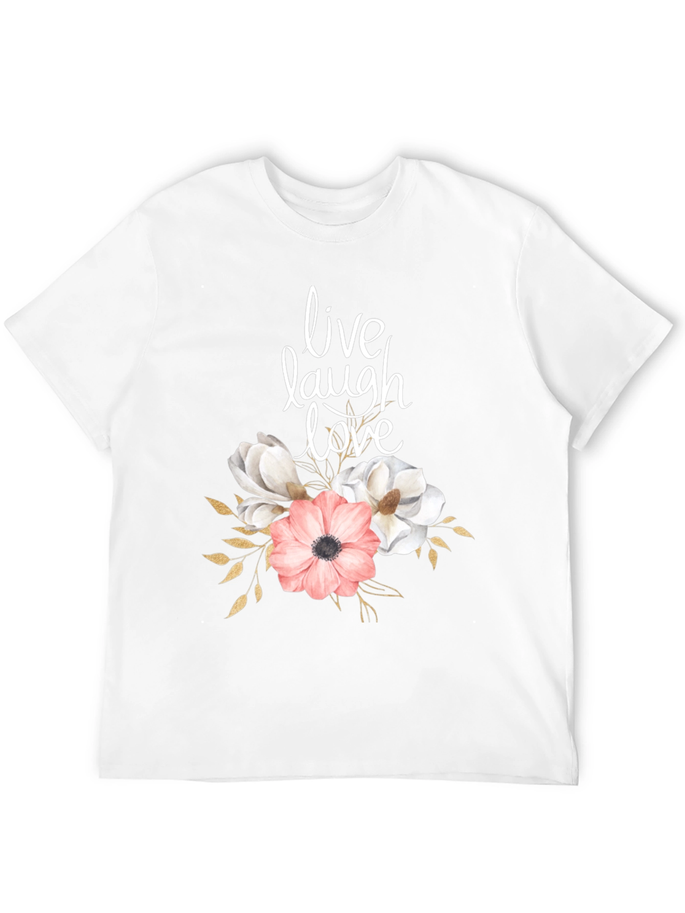 Black Live Laugh Love Floral Graphic T-Shirt view 12