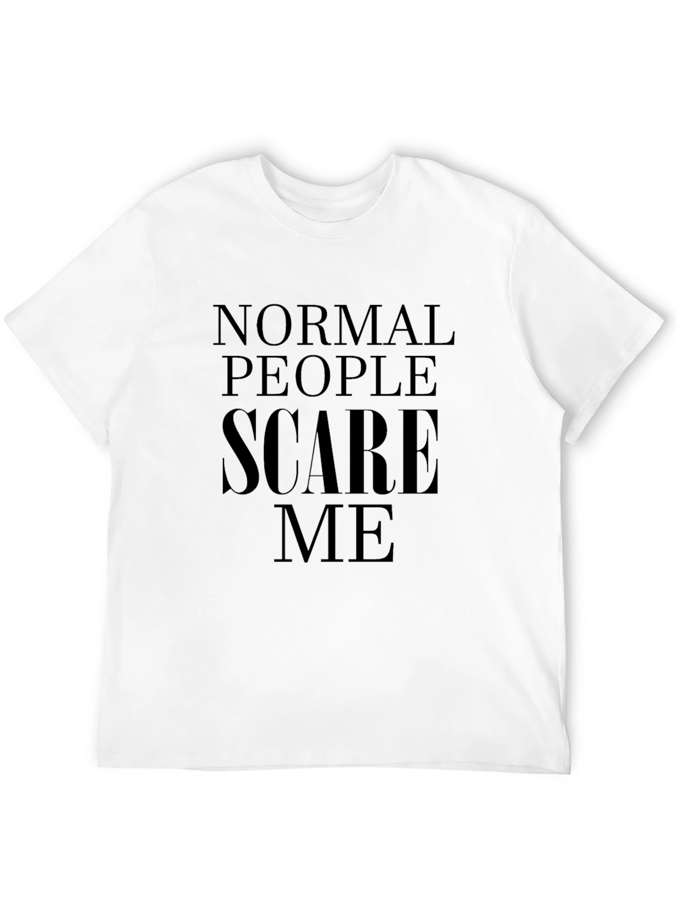 Black Normal People Scare Me Graphic Tee view 12