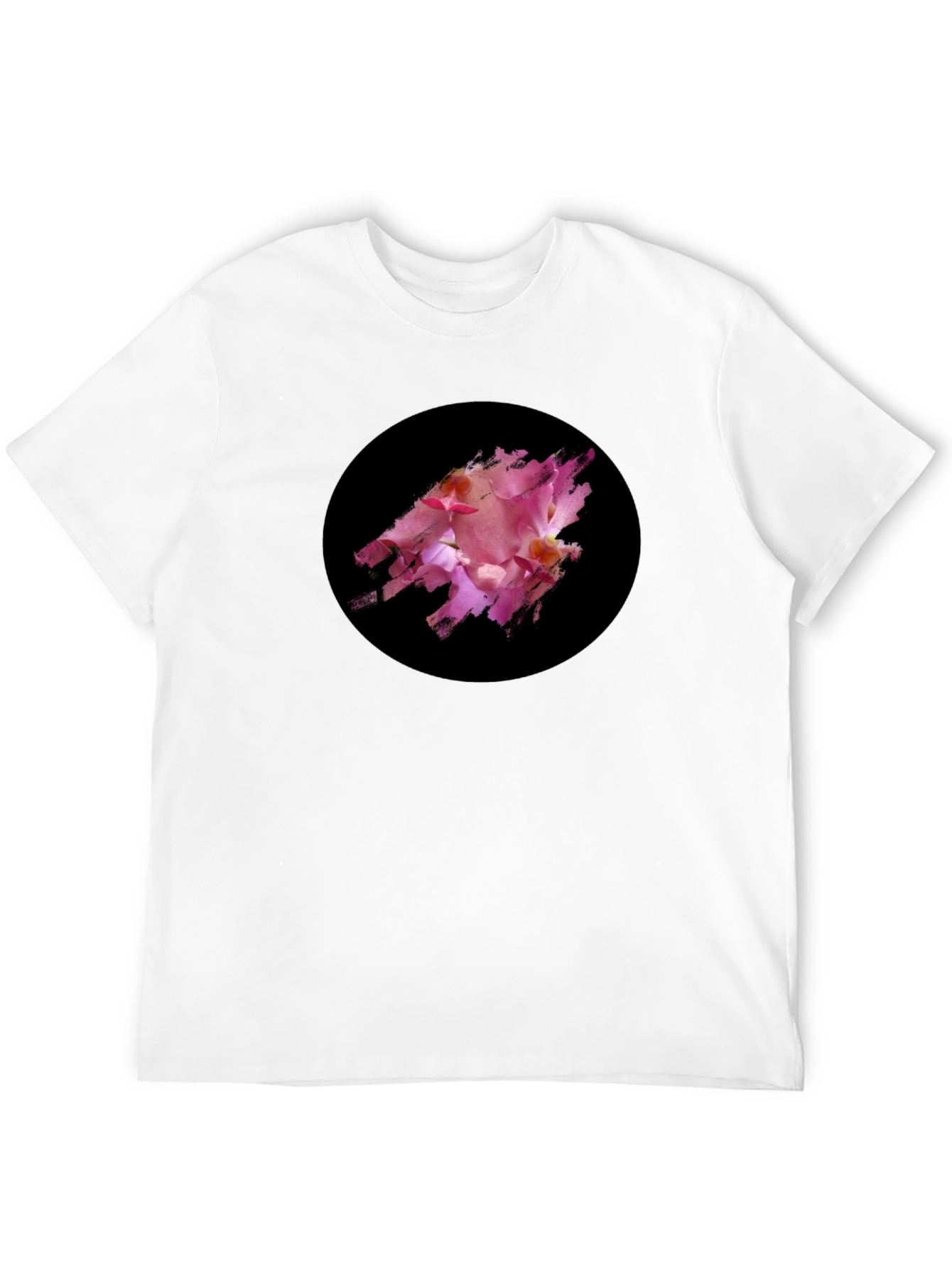 Black Black Tee with Floral Graphic Print view 12