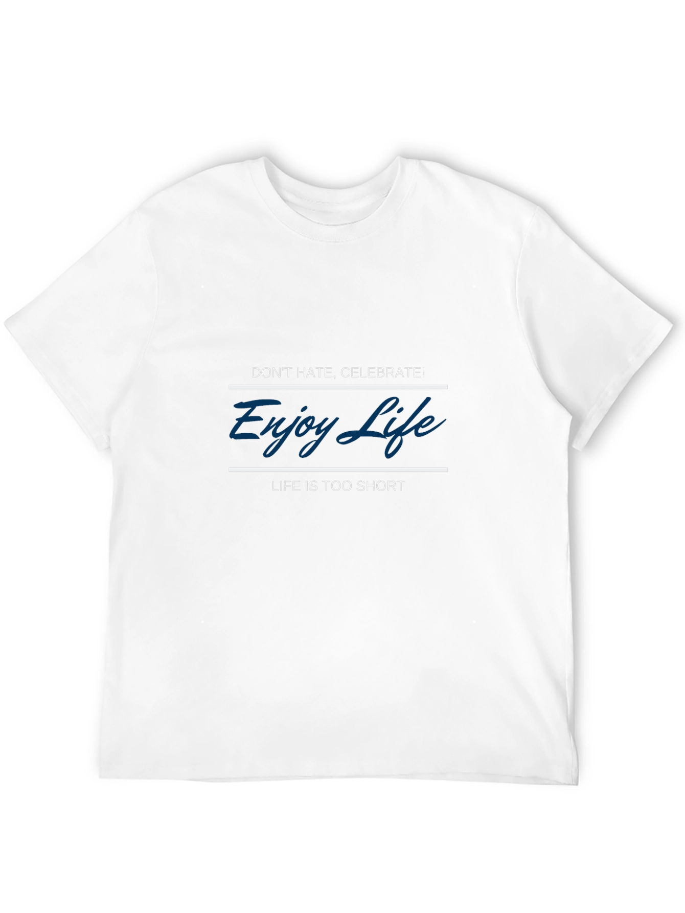 Black Enjoy Life Graphic T-Shirt - Short Sleeve Crew Neck view 12