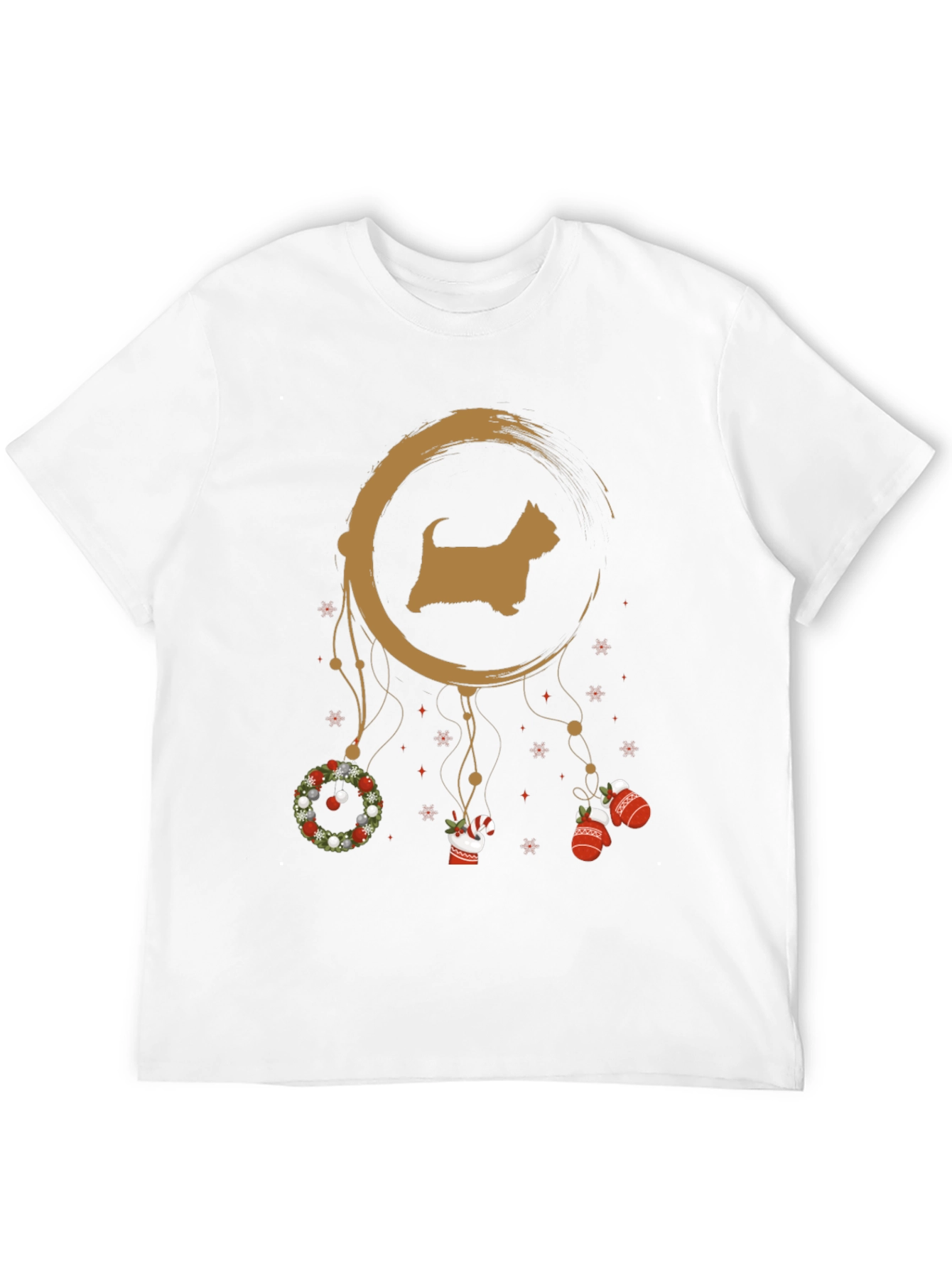 Black Holiday Dog Dreamcatcher Graphic Tee view 12