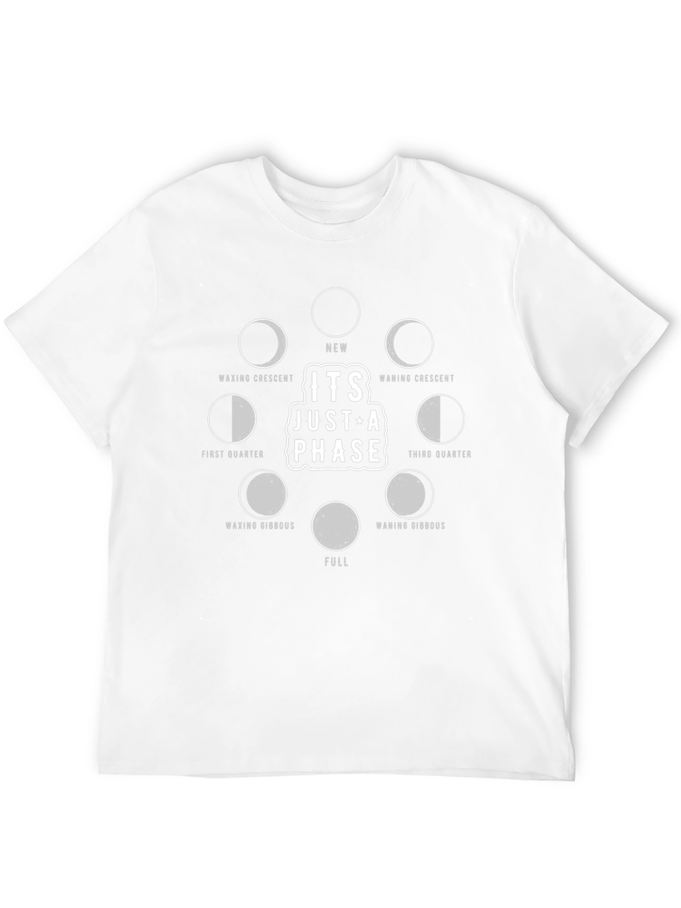 Black Lunar Phase Graphic T-Shirt - "It's Just a Phase" view 12