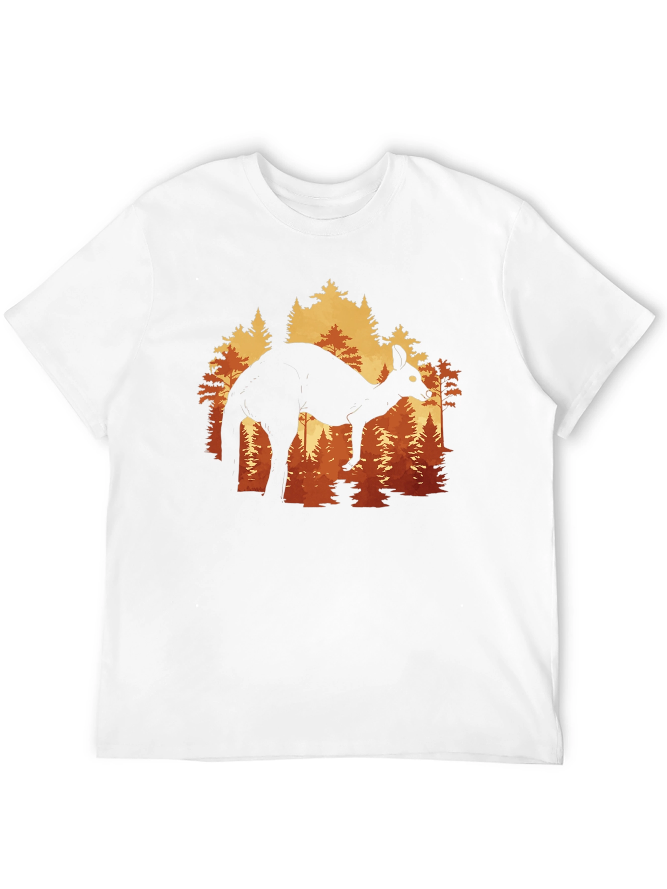 Black Kangaroo Forest Silhouette Graphic Tee - Unisex view 12