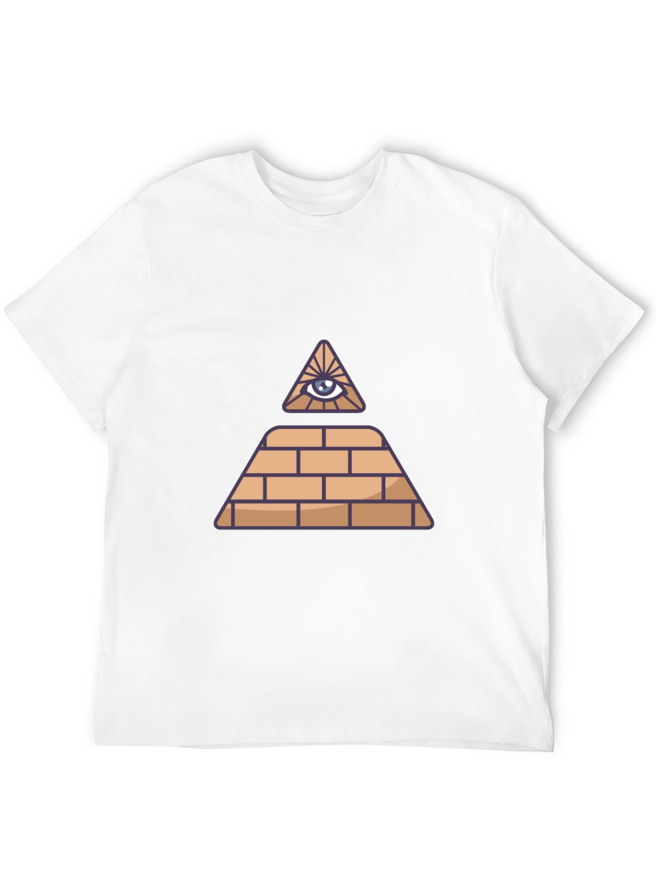 Black Illuminati Pyramid Eye Graphic T-Shirt view 12
