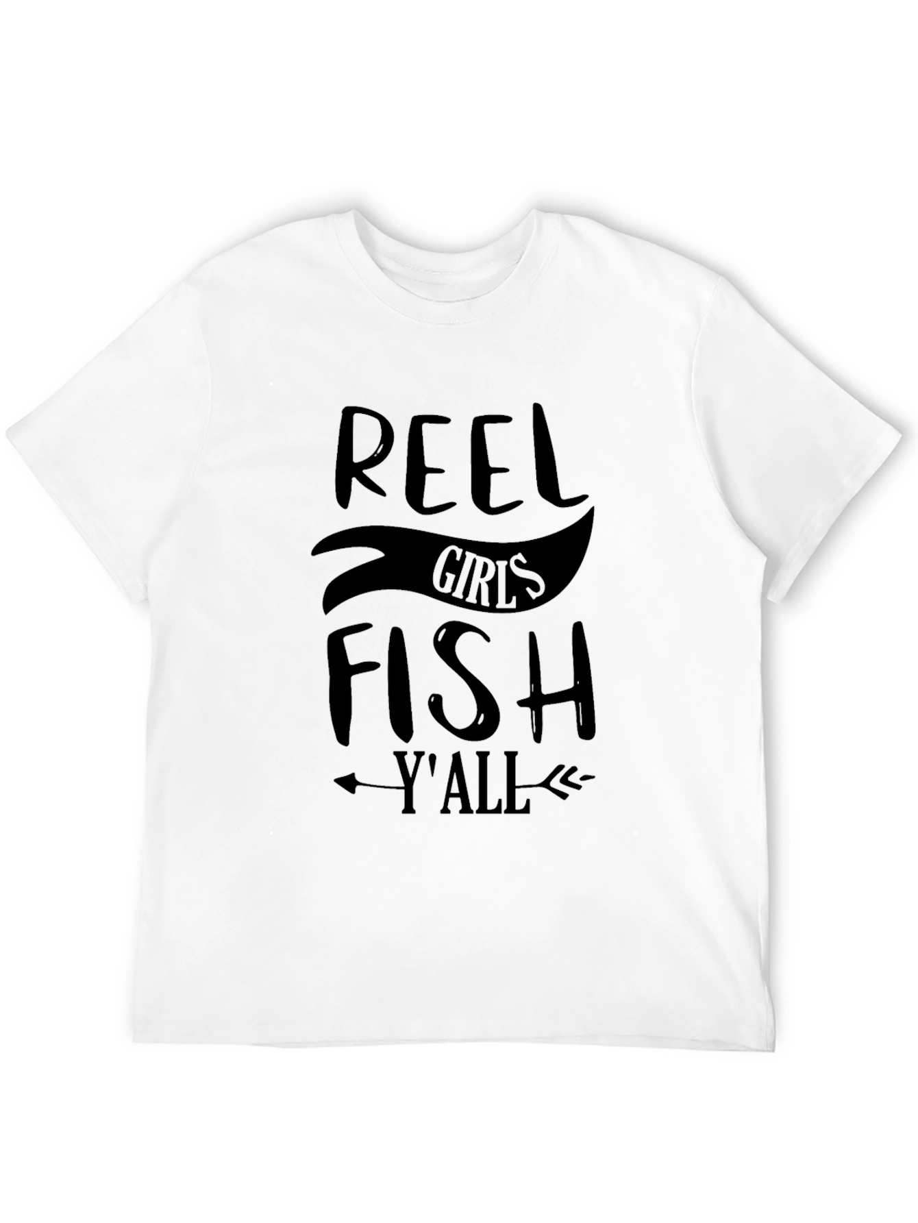 Black Reel Girls Fish Y'all Black T-Shirt view 12