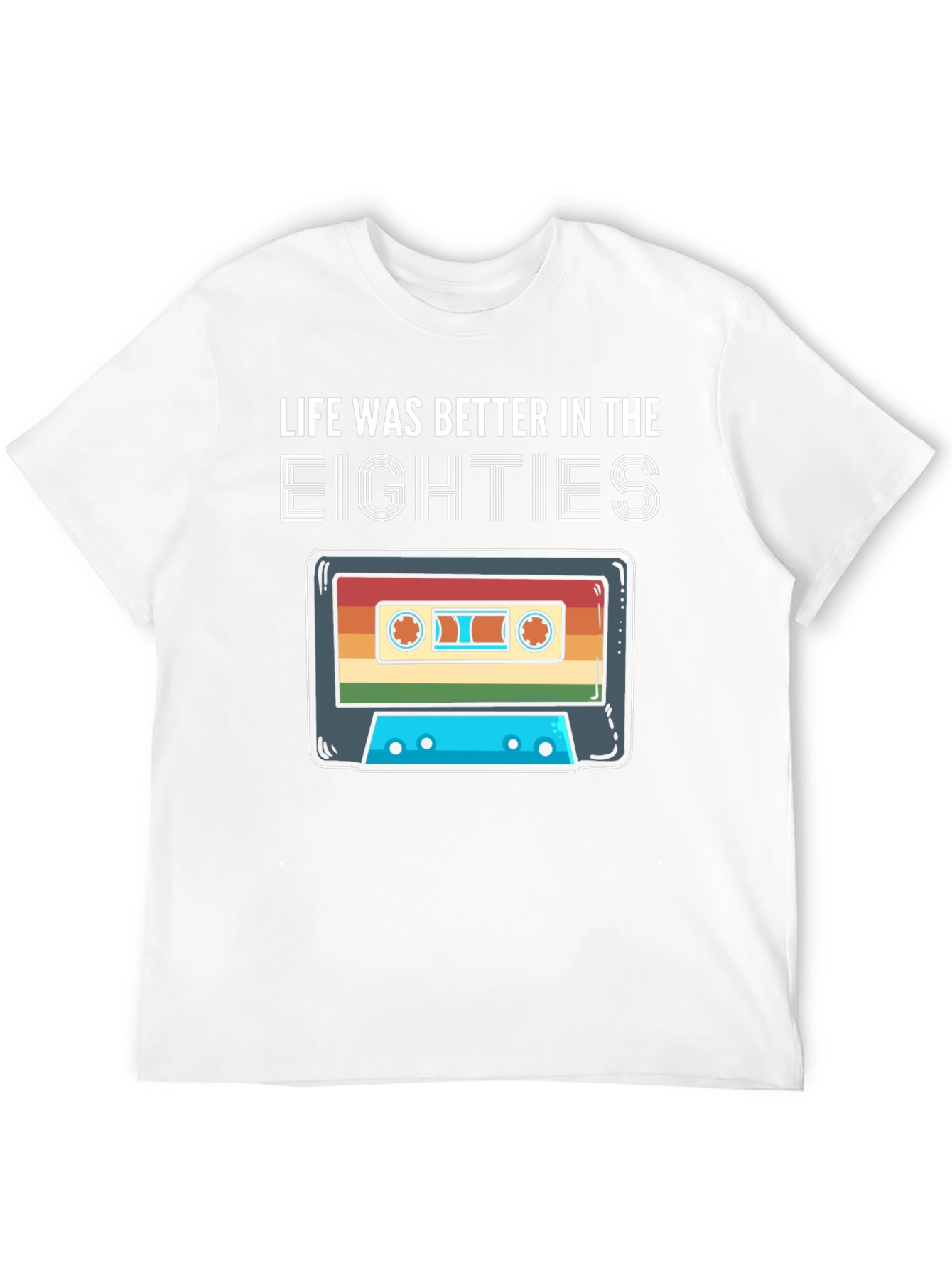 Black Retro 80s Cassette Tape T-Shirt - Life Was Better view 12