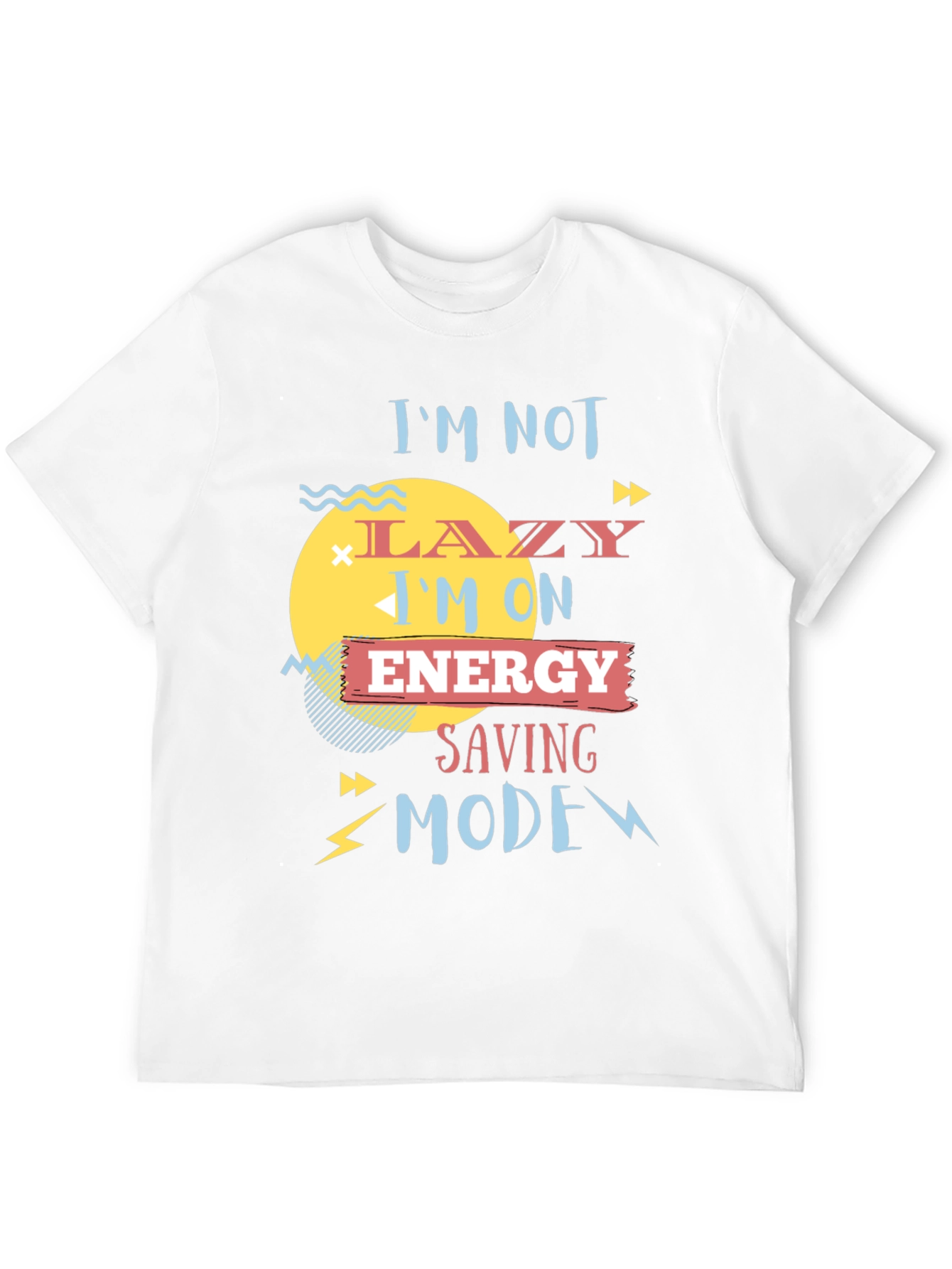 Black Funny Energy Saving Mode T-Shirt view 12