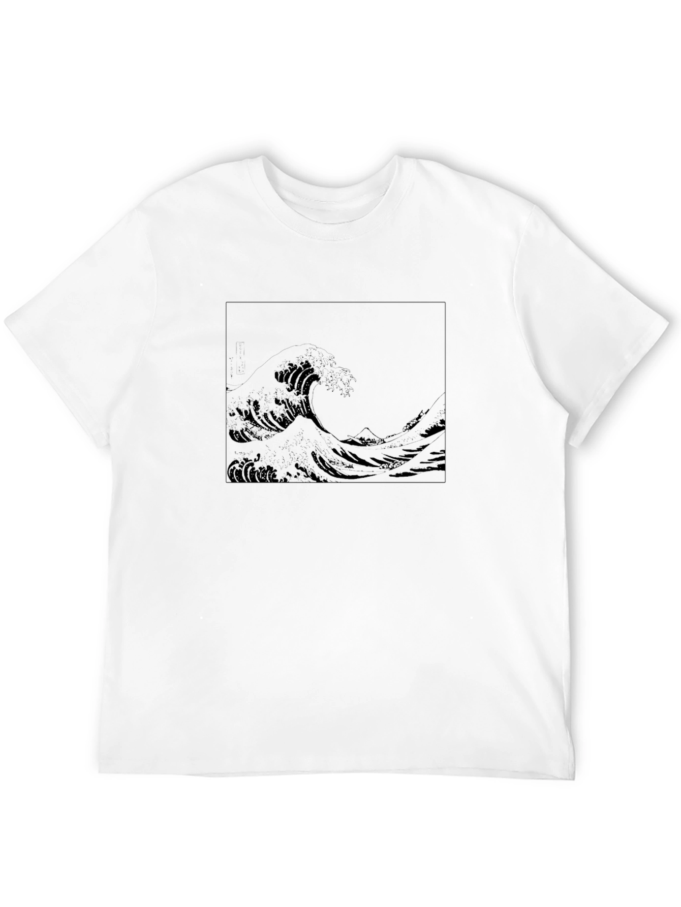 Black Great Wave Graphic Tee - Stylish Black T-Shirt view 12