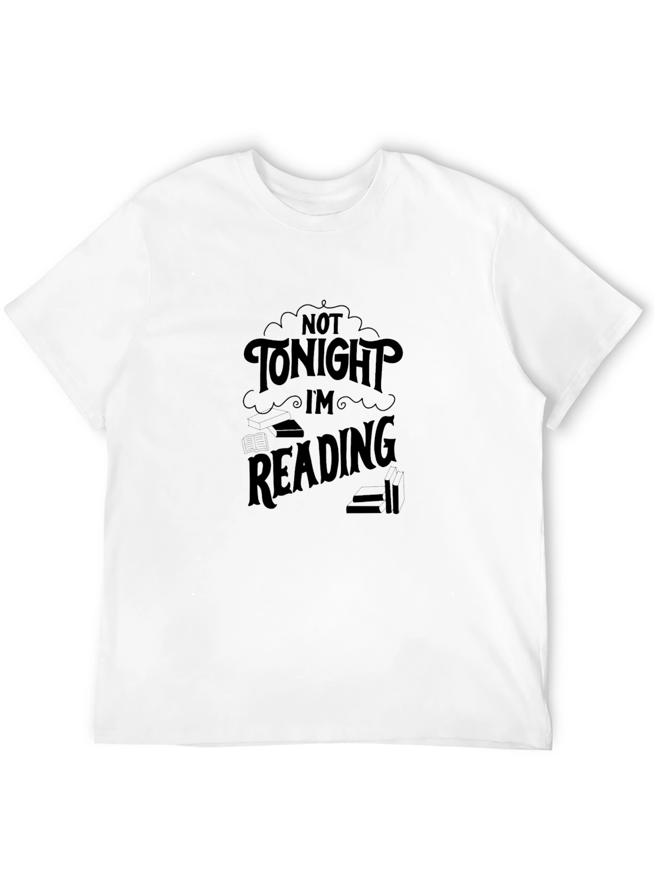 Black Reading Lover's Black T-Shirt view 12