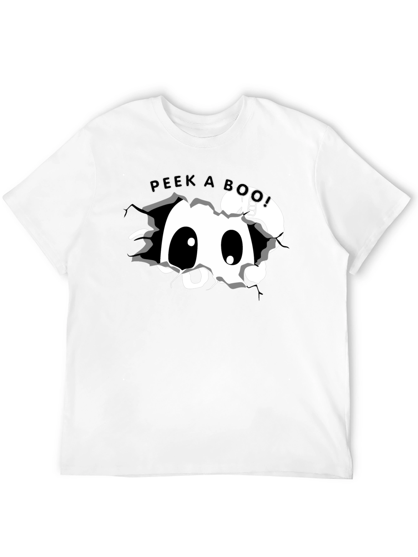 Black Peek-a-Boo Black Graphic Tee view 12