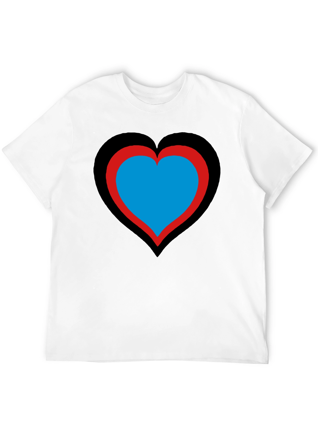 Black Heart Design Black T-Shirt: Bold & Unique! view 12