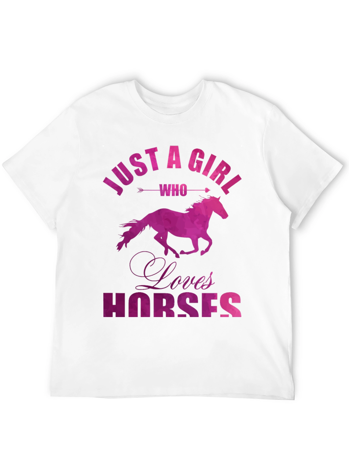Black Just a Girl Who Loves Horses Graphic Tee view 12