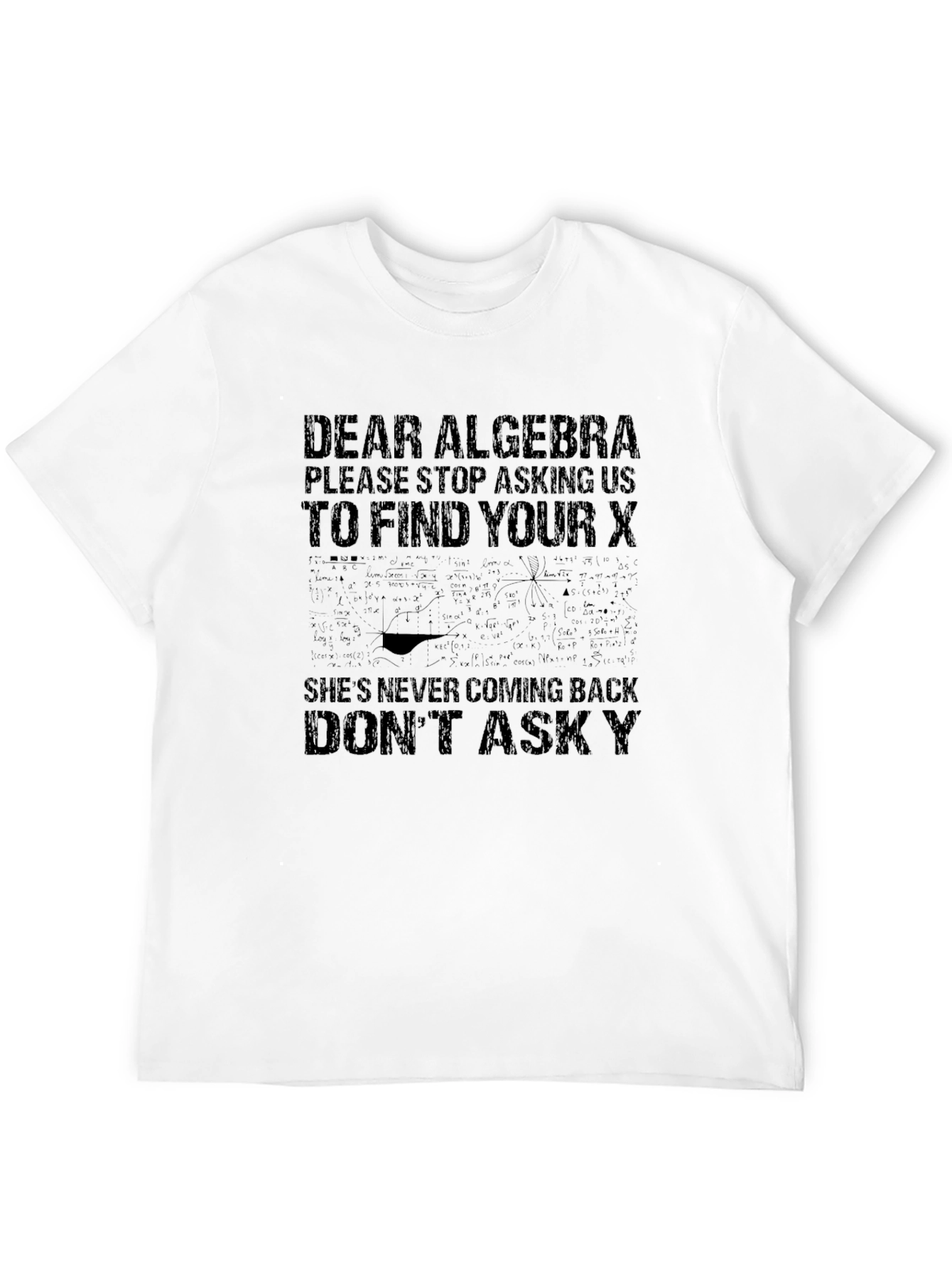 Black Funny Algebra Math T-Shirt - Find Your X Tee view 12