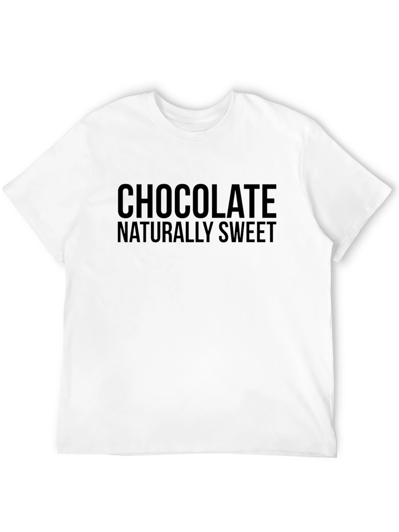 Black Chocolate Naturally Sweet Graphic Tee - Unisex Black T-Shirt view 12