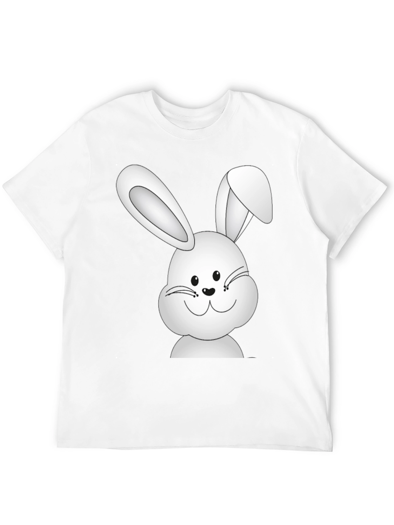Black Black T-Shirt with Cute Bunny Design view 12