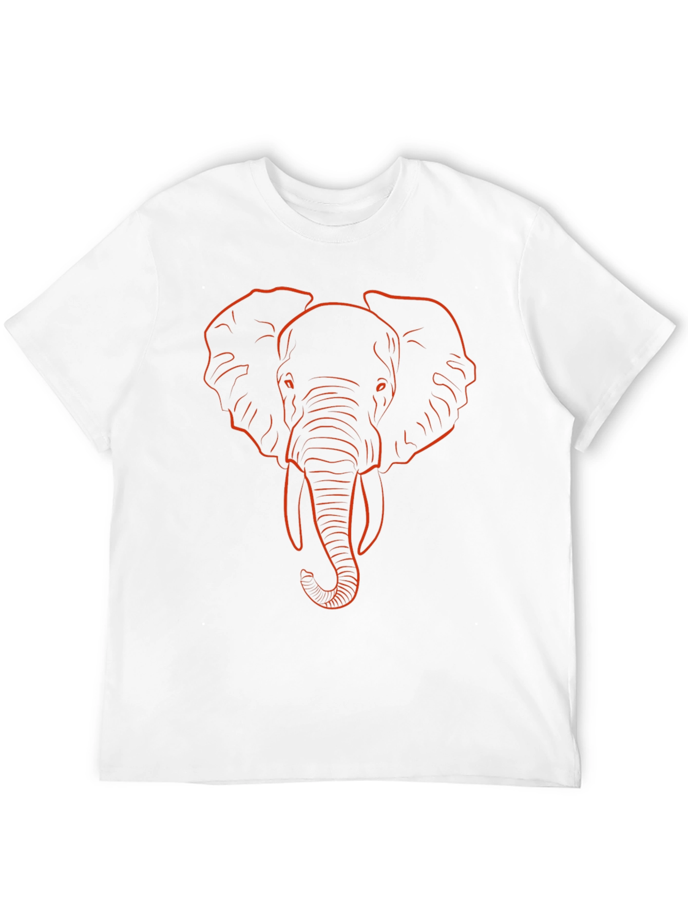 Black Elephant Outline Graphic Tee - Modern Style view 12