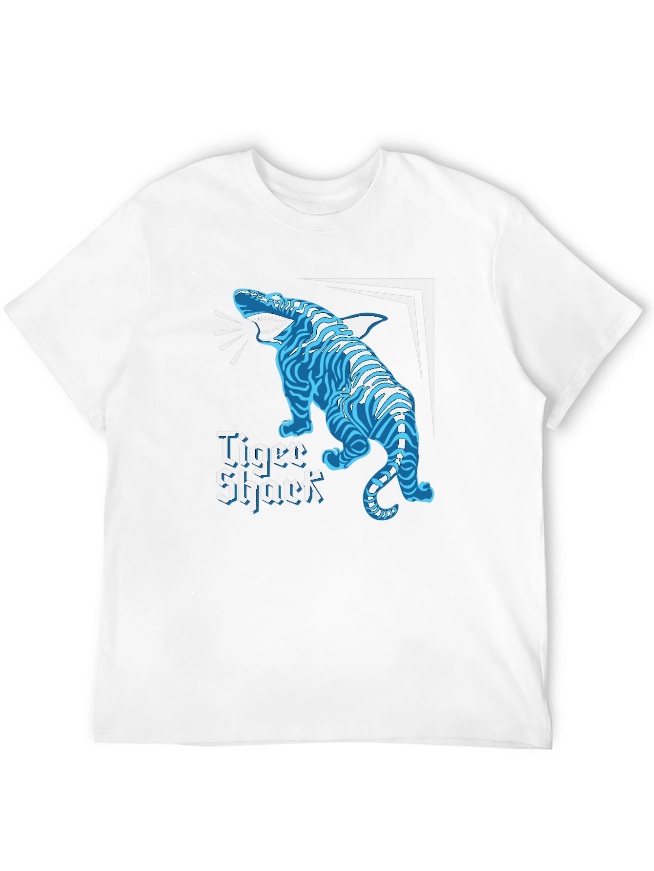 Black Tiger Shark Graphic Tee - Novelty Shirt view 12