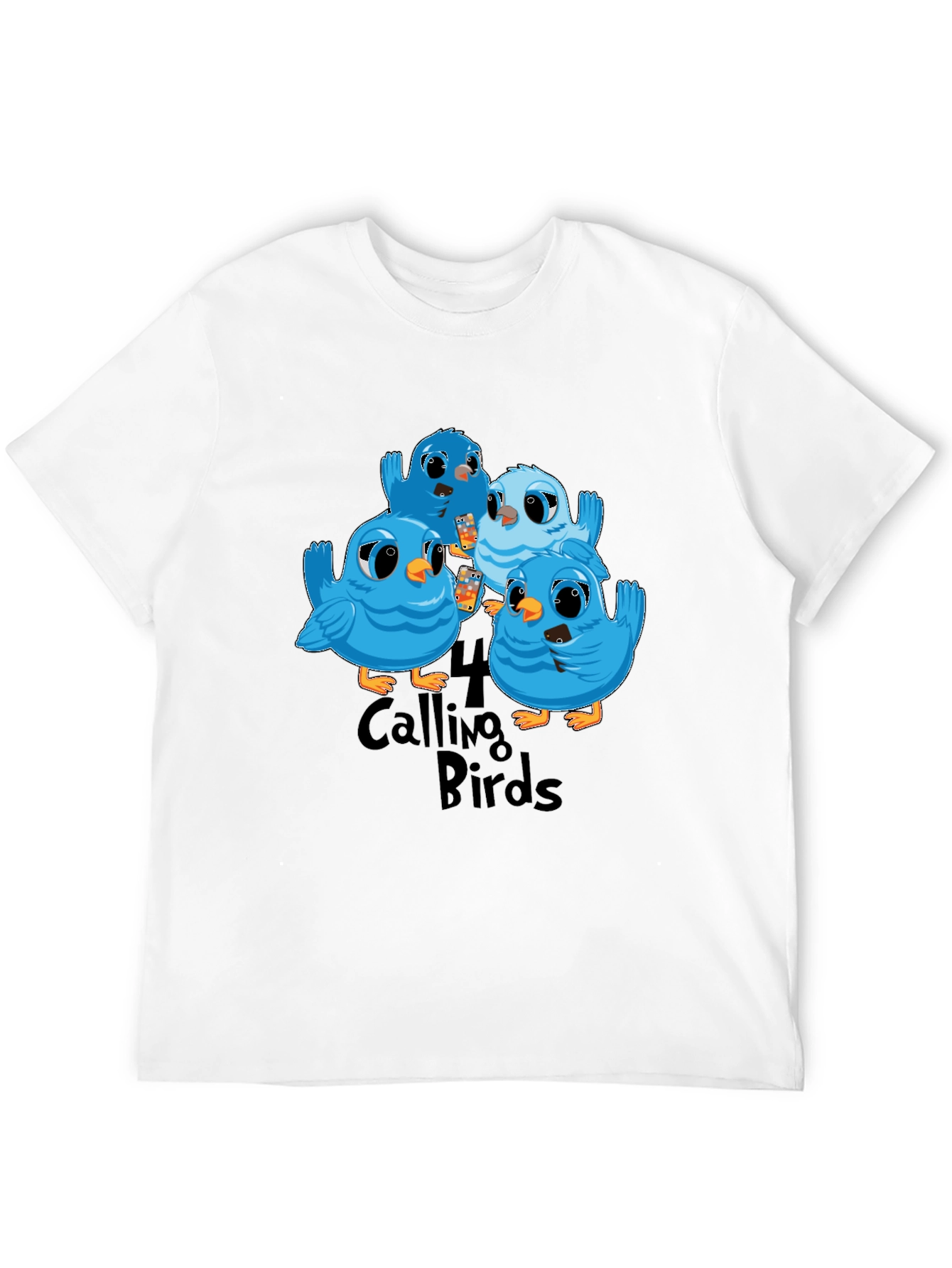 Black 4 Calling Birds Graphic Tee, Holiday Gift view 12