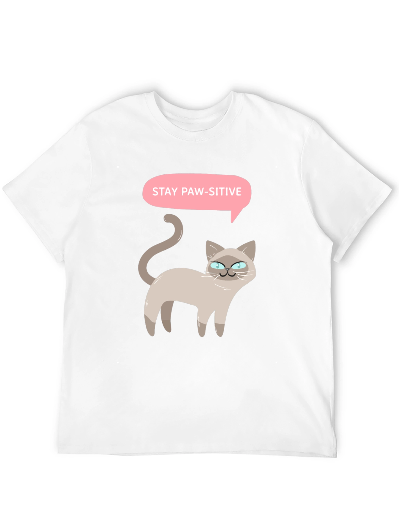 Black Stay Paw-sitive Cat Graphic T-Shirt view 12