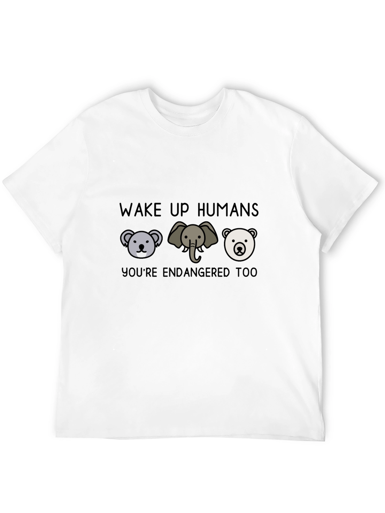 Black Endangered Animals Graphic T-Shirt view 12