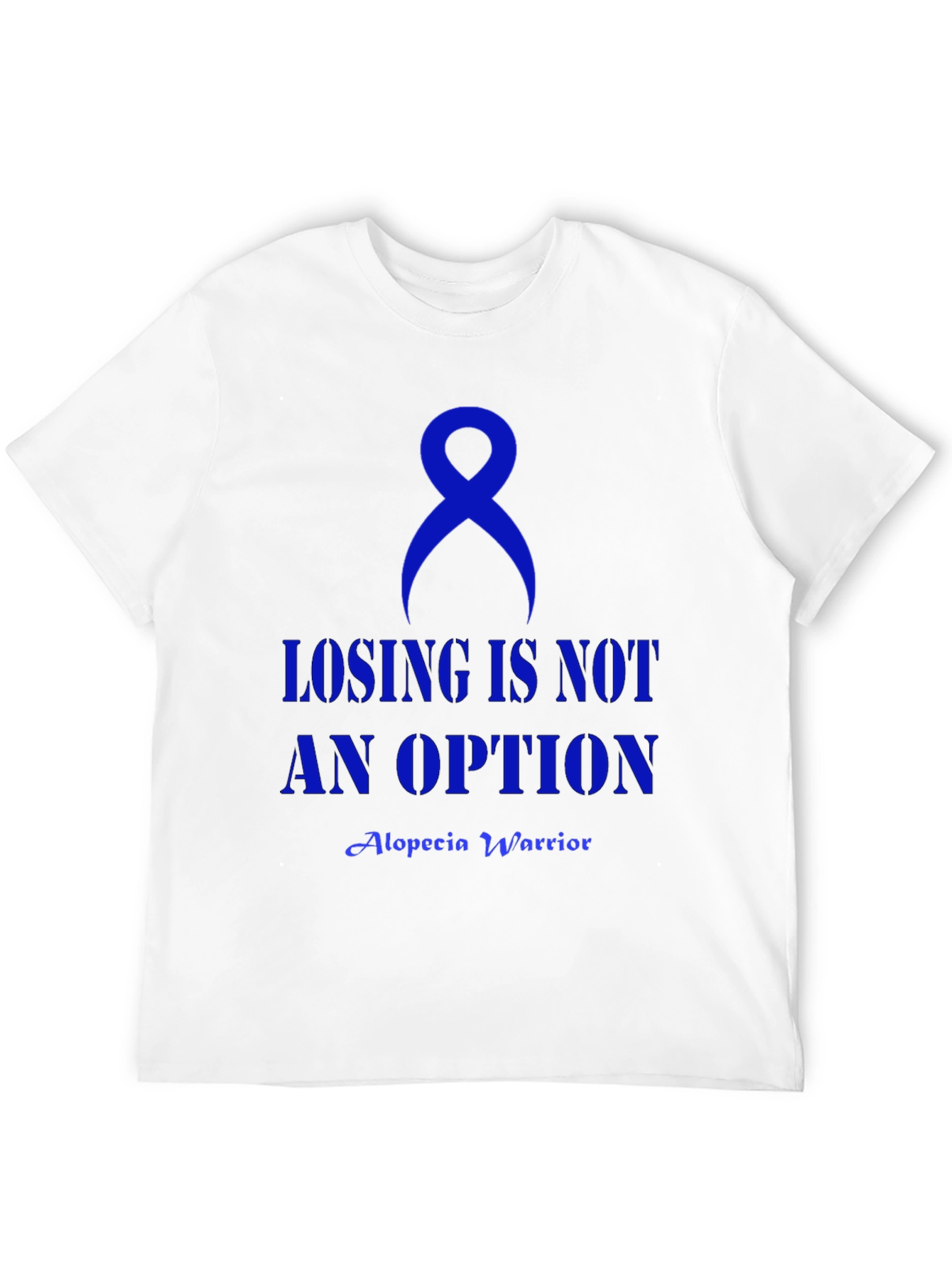 Black Alopecia Warrior T-Shirt: Losing is Not an Option view 12