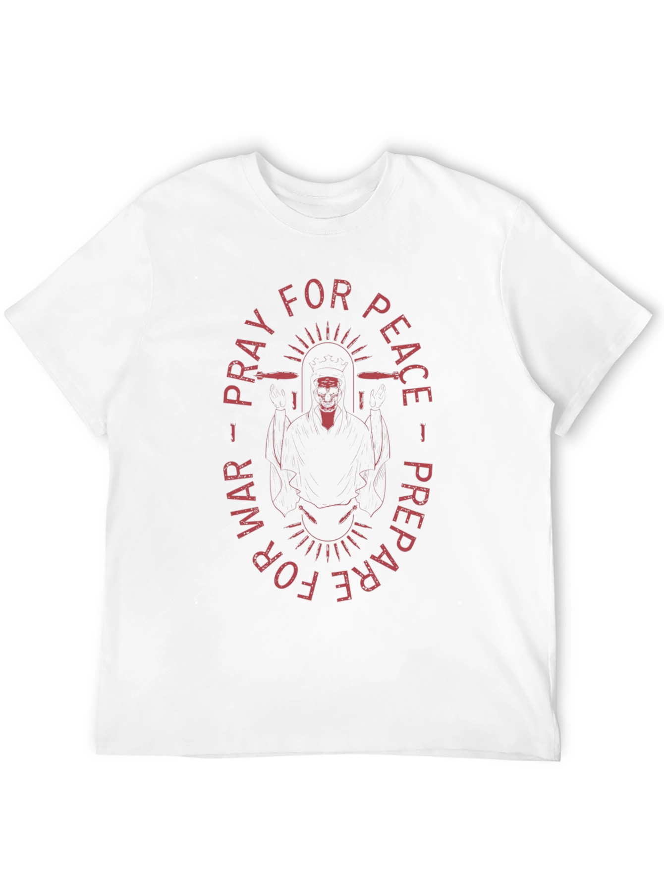 Black Pray for Peace Prepare for War Graphic Tee view 12